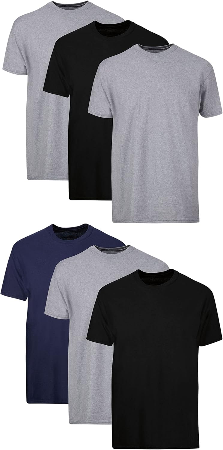 Hanes Men’s Cotton, Moisture-Wicking Crew Tee Undershirts, Multi-Packs Available Hanes Men’s Cotton, Moisture-Wicking Crew Tee Undershirts, Multi-Packs Available