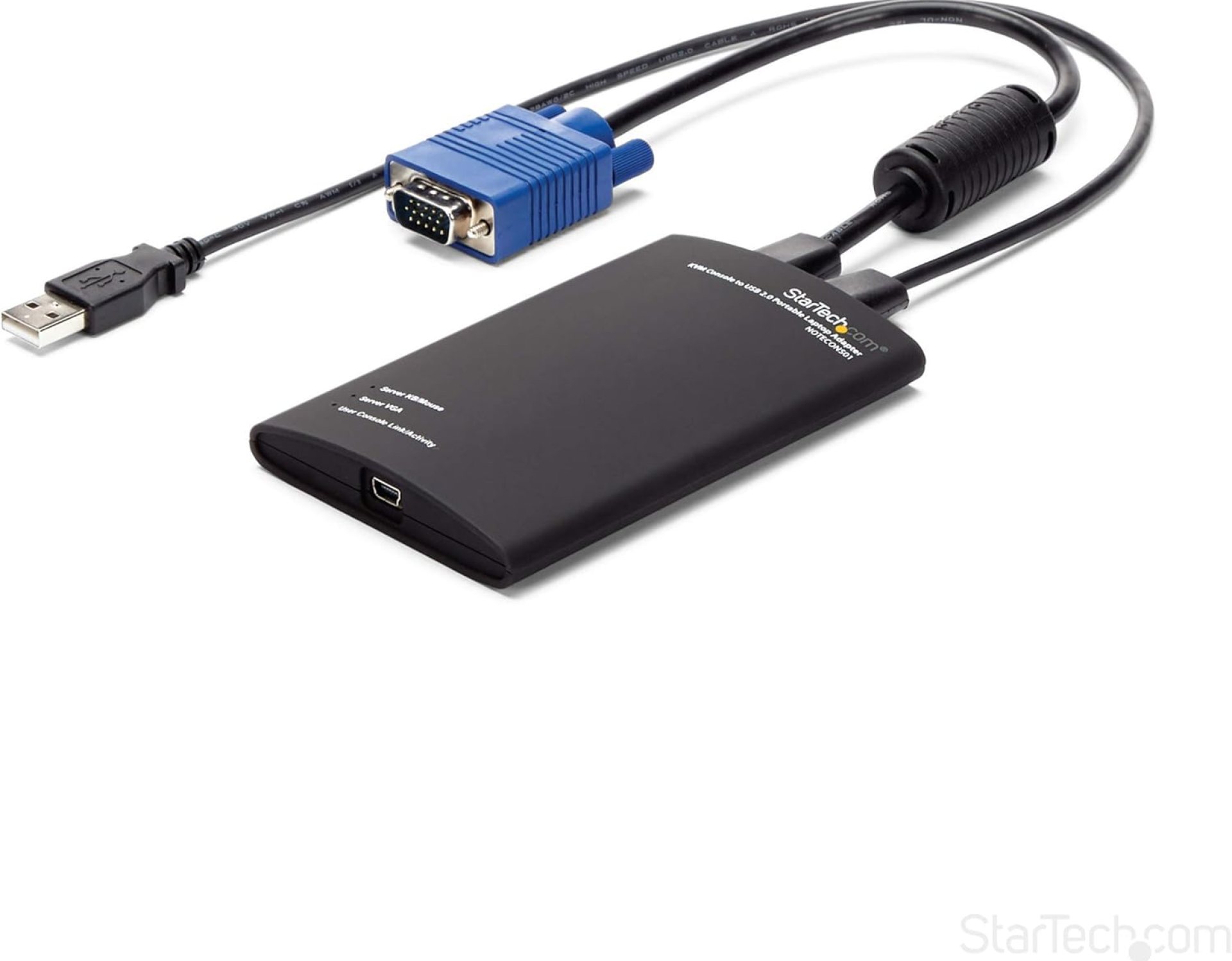 StarTech.com Portable Laptop Crash Cart Adapter for Server Management, USB/VGA KVM Console, Windows/Linux/MacOS – TAA StarTech.com Portable Laptop Crash Cart Adapter for Server Management, USB/VGA KVM Console, Windows/Linux/MacOS – TAA