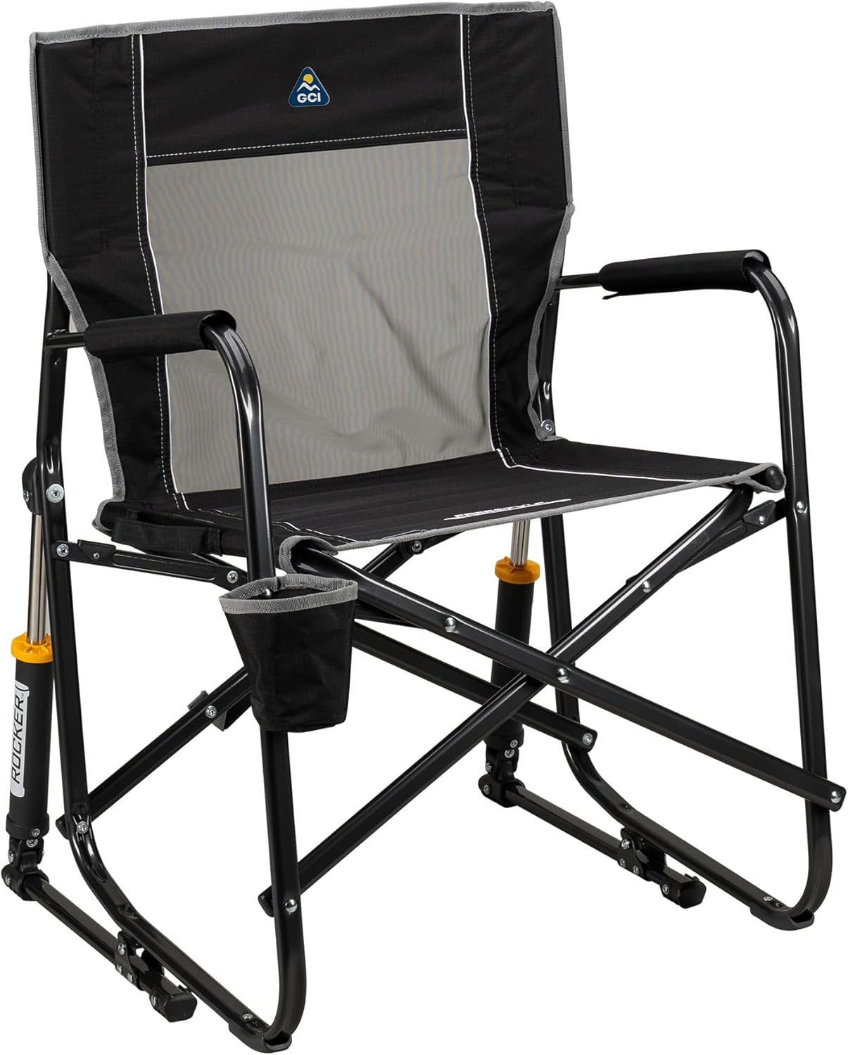 GCI OUTDOOR Freestyle Rocker Outdoor Rocking Chair with Beverage Holder GCI OUTDOOR Freestyle Rocker Outdoor Rocking Chair with Beverage Holder