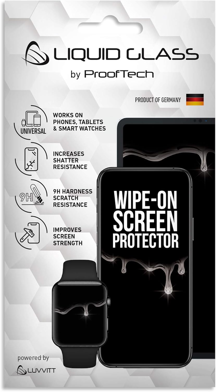 Luvvitt Liquid Glass Screen Protector Scratch and Shatter Resistant Wipe On Nano Protection for All Phones Tablets Smart Watches – Universal Luvvitt Liquid Glass Screen Protector Scratch and Shatter Resistant Wipe On Nano Protection for All Phones Tablets Smart Watches – Universal
