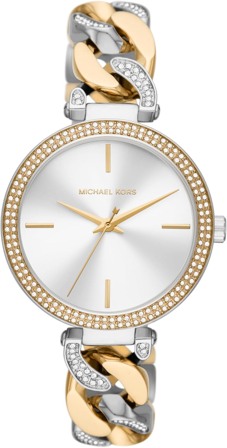 Michael Kors Lady Nini Women’s Watch, Stainless Steel Chain-Link Bracelet and Pavé Crystal Watch for Women Michael Kors Lady Nini Women’s Watch, Stainless Steel Chain-Link Bracelet and Pavé Crystal Watch for Women