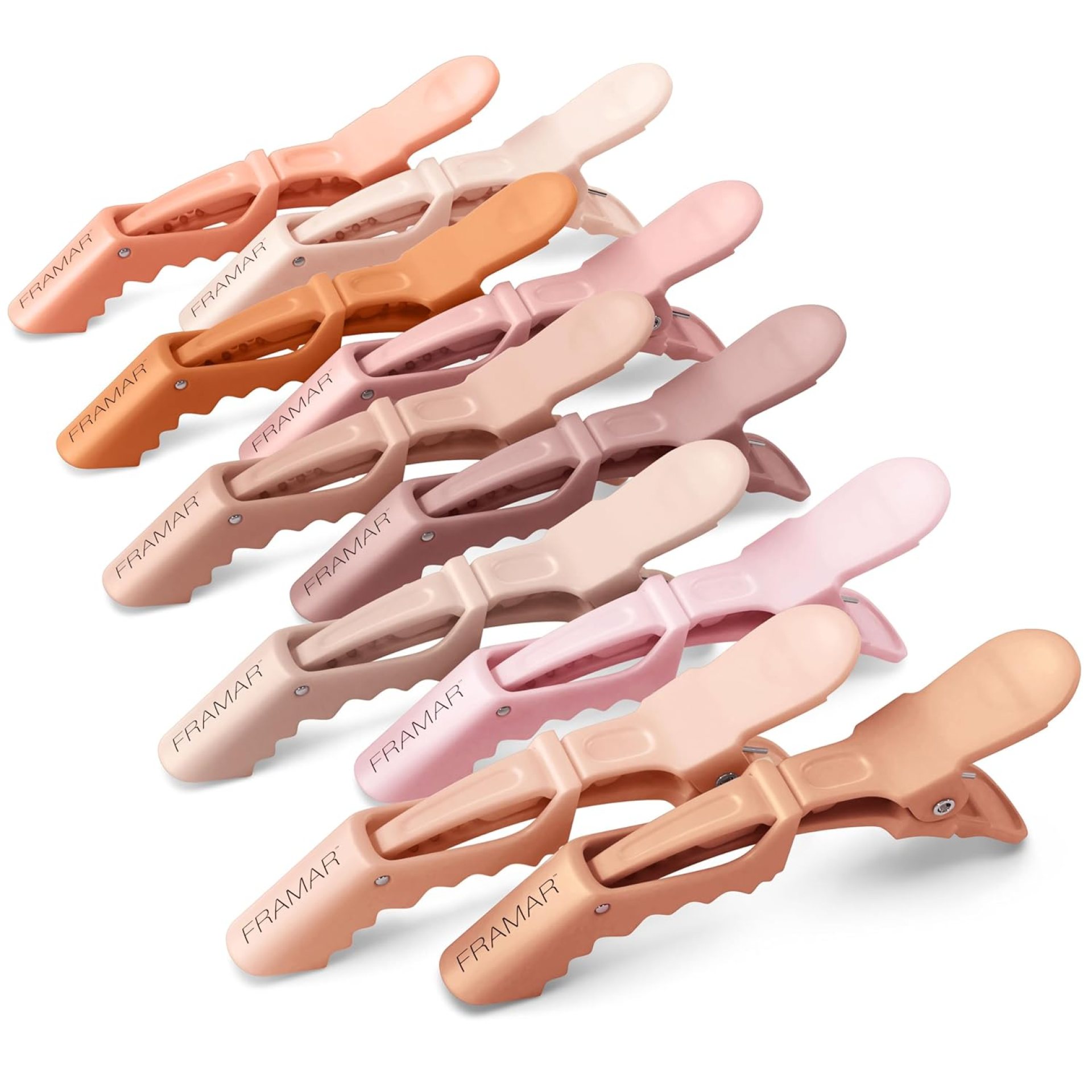 FRAMAR Neutral Alligator Clips For Hair Styling 10 Pack – Professional Alligator Hair Clips For Women, Alligator Clips For Hair, Hair Clip For Women, Cute Hair Clips For Styling, Salon Hair Clips FRAMAR Neutral Alligator Clips For Hair Styling 10 Pack – Professional Alligator Hair Clips For Women, Alligator Clips For Hair, Hair Clip For Women, Cute Hair Clips For Styling, Salon Hair Clips