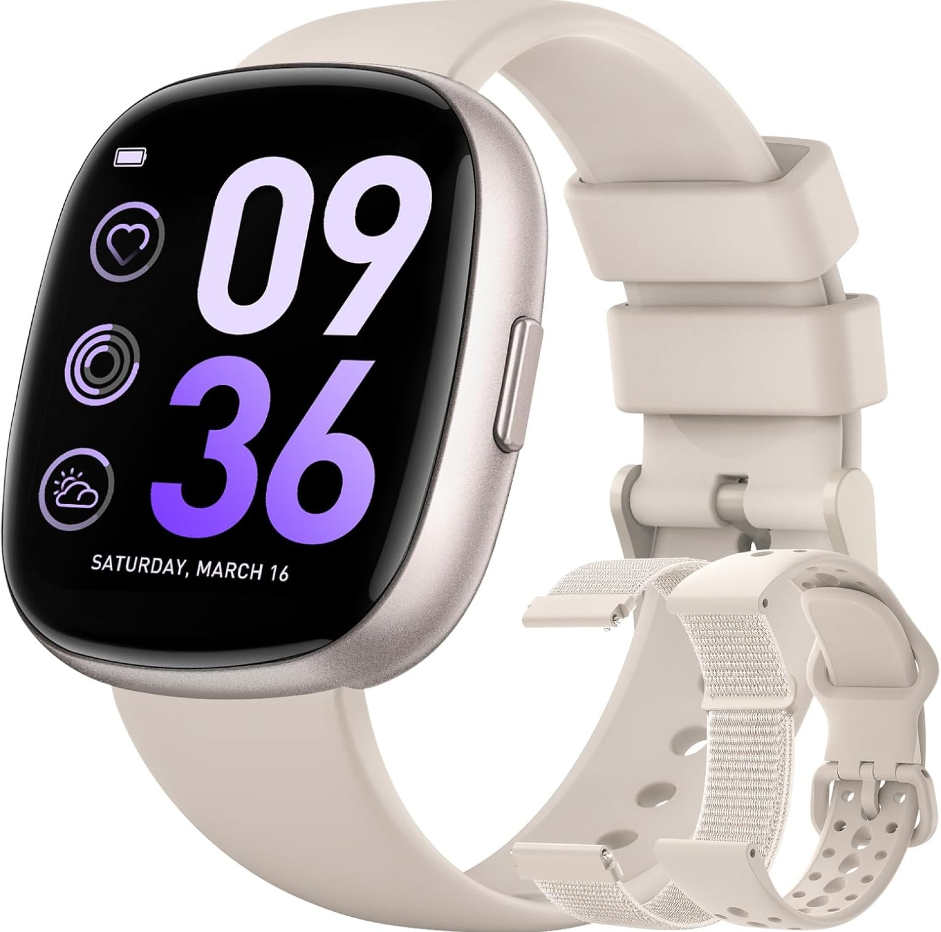 Sanorum Smart Watches for Women Men with Call: Fitness Trackers with 24-Hour Heart Rate SpO2 Sleep Monitor 120+ Sport Mode 5ATM Waterproof Smartwatch Compatible with iPhone Android Phones Starlight Sanorum Smart Watches for Women Men with Call: Fitness Trackers with 24-Hour Heart Rate SpO2 Sleep Monitor 120+ Sport Mode 5ATM Waterproof Smartwatch Compatible with iPhone Android Phones Starlight