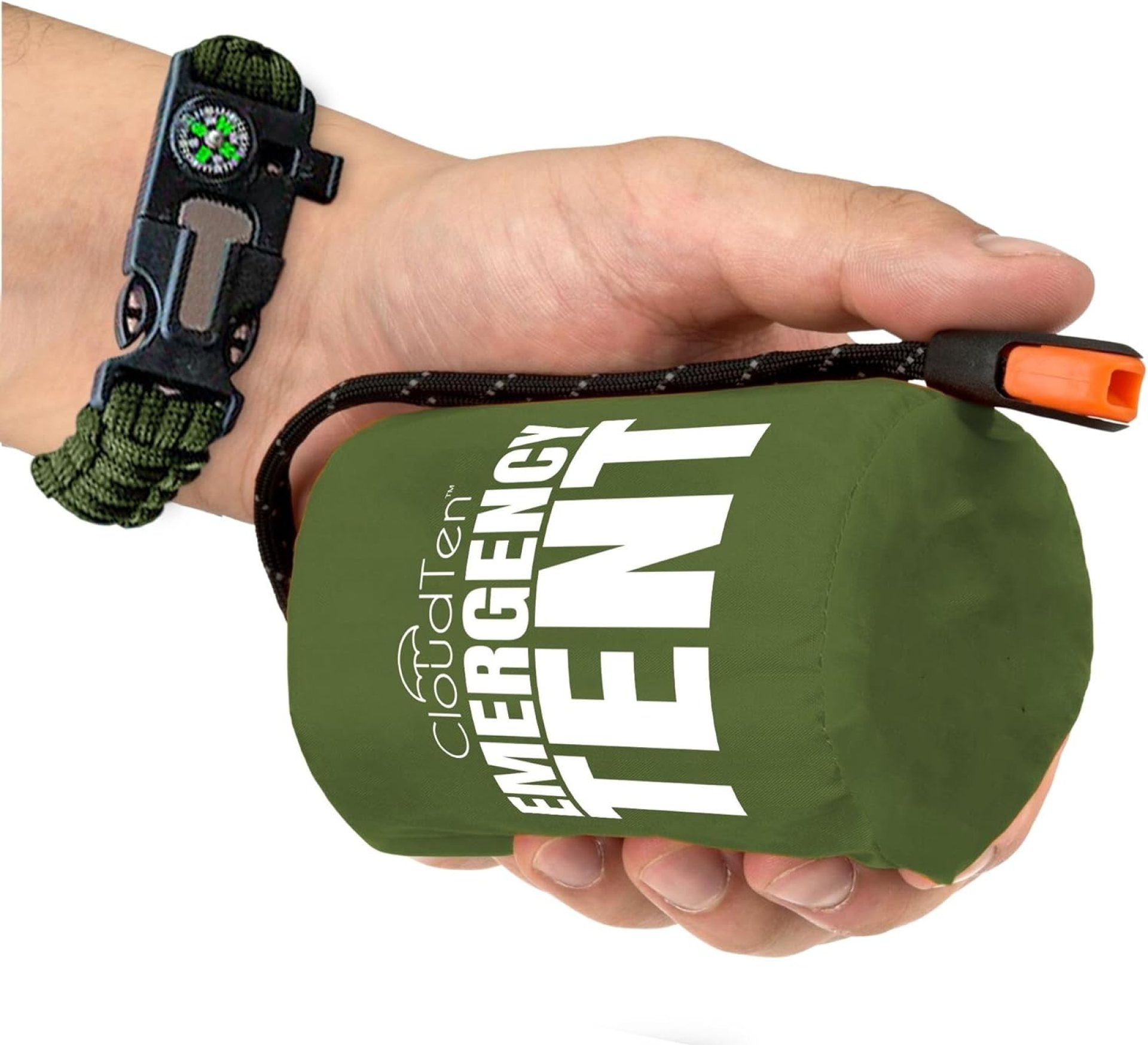 CloudTen Survival Gear: Lightweight 2 Person Survival Tent with Multi-Function Paracord Bracelets – Essential Emergency Tent & Bug Out Bag Items for Preppers, Hikers, Survivalists, Campers, Boy Scouts CloudTen Survival Gear: Lightweight 2 Person Survival Tent with Multi-Function Paracord Bracelets – Essential Emergency Tent & Bug Out Bag Items for Preppers, Hikers, Survivalists, Campers, Boy Scouts