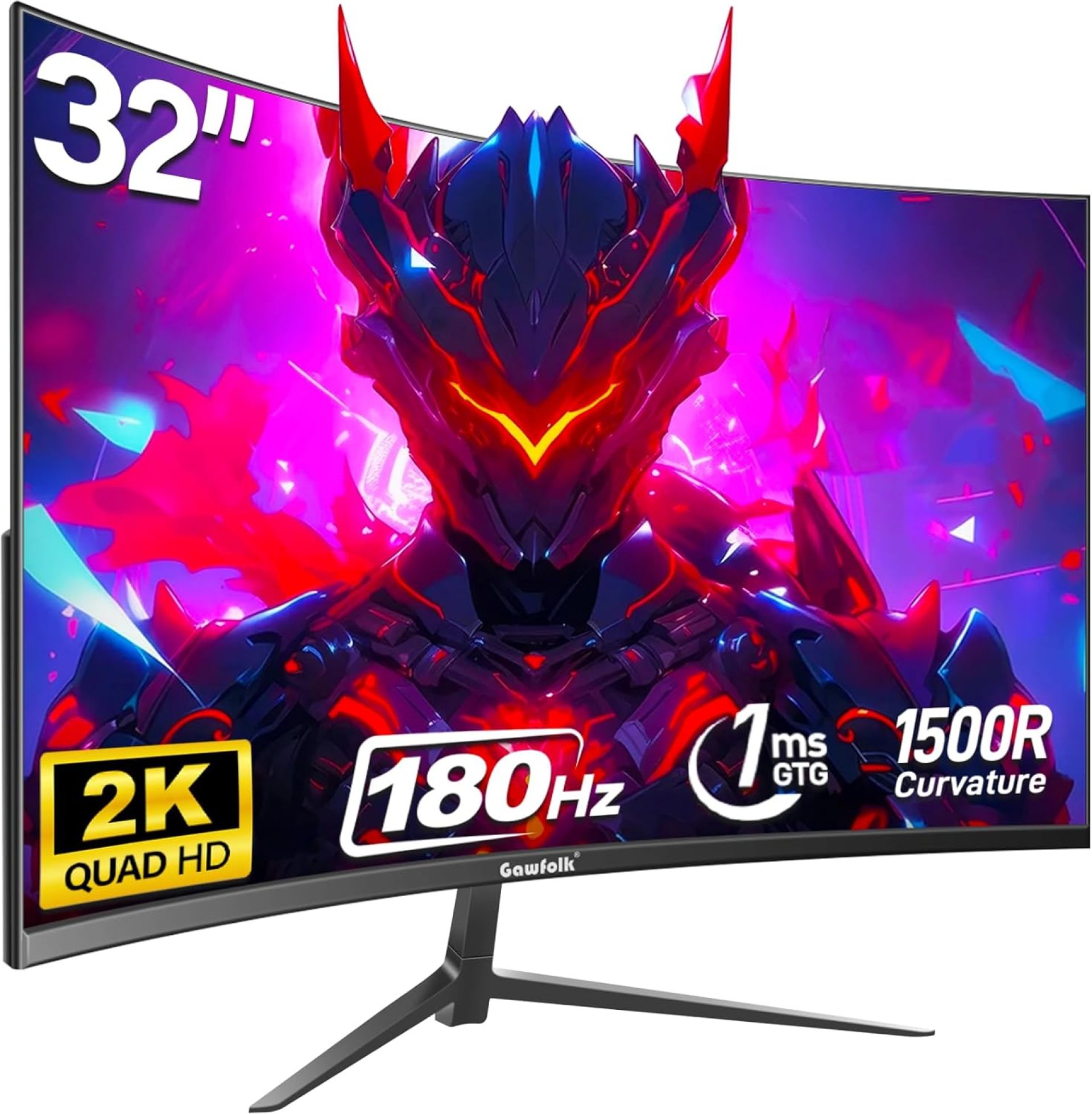 32 inch Curved Monitor 144hz/180hz Gaming Monitor 1500R QHD (2560x1440p) 2k Computer Monitor Screen with FreeSync, DisplayPort, HDMI, Wall Mountable 32 inch Curved Monitor 144hz/180hz Gaming Monitor 1500R QHD (2560x1440p) 2k Computer Monitor Screen with FreeSync, DisplayPort, HDMI, Wall Mountable