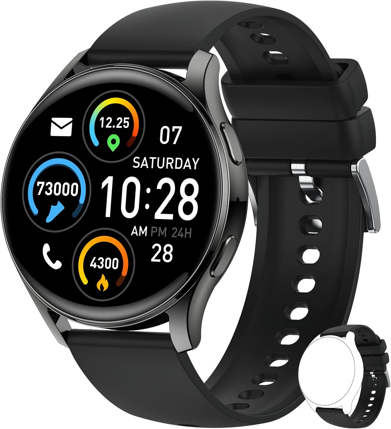 Smart Watch for Men Women Fitness: (Make/Answer Call) Bluetooth Smartwatch for Android iOS Phone Waterproof Sport Running Digital Watches Blood Pressure Heart Rate Monitor Sleep Tracker Step Counter Smart Watch for Men Women Fitness: (Make/Answer Call) Bluetooth Smartwatch for Android iOS Phone Waterproof Sport Running Digital Watches Blood Pressure Heart Rate Monitor Sleep Tracker Step Counter