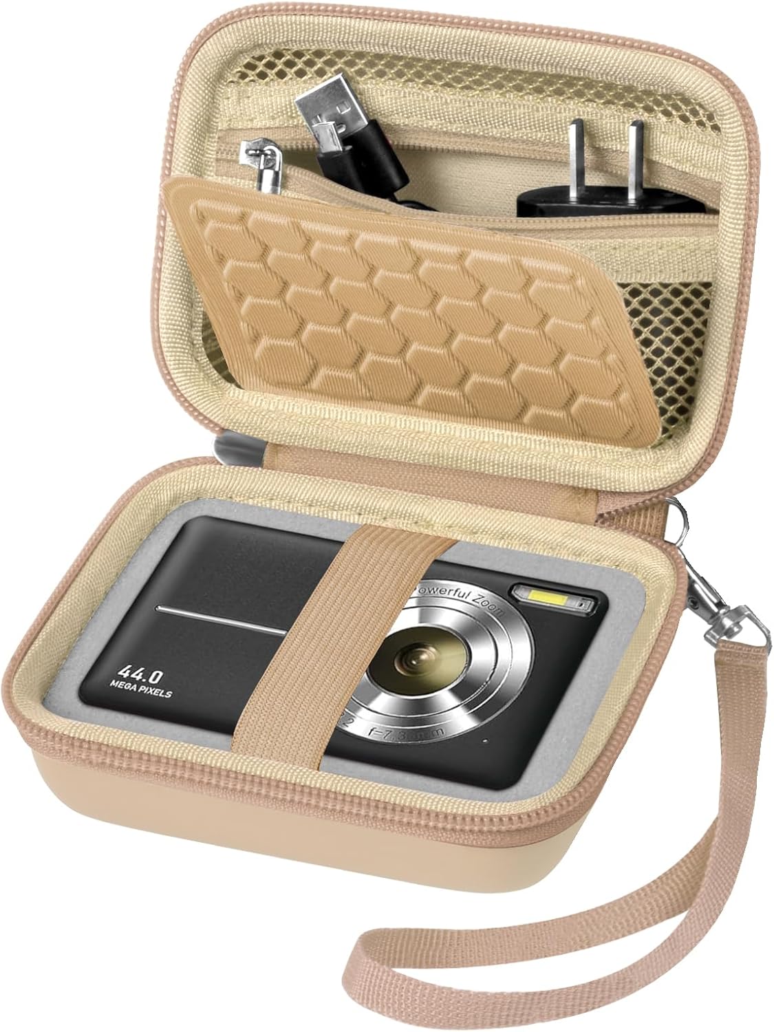 Carrying & Protective Case for Digital Camera, AbergBest 21 Mega Pixels 2.7″ LCD Rechargeable HD/Kodak Pixpro/Canon PowerShot ELPH 180/190 / Sony DSCW800 / DSCW830 Cameras for Travel – Beige Carrying & Protective Case for Digital Camera, AbergBest 21 Mega Pixels 2.7″ LCD Rechargeable HD/Kodak Pixpro/Canon PowerShot ELPH 180/190 / Sony DSCW800 / DSCW830 Cameras for Travel – Beige