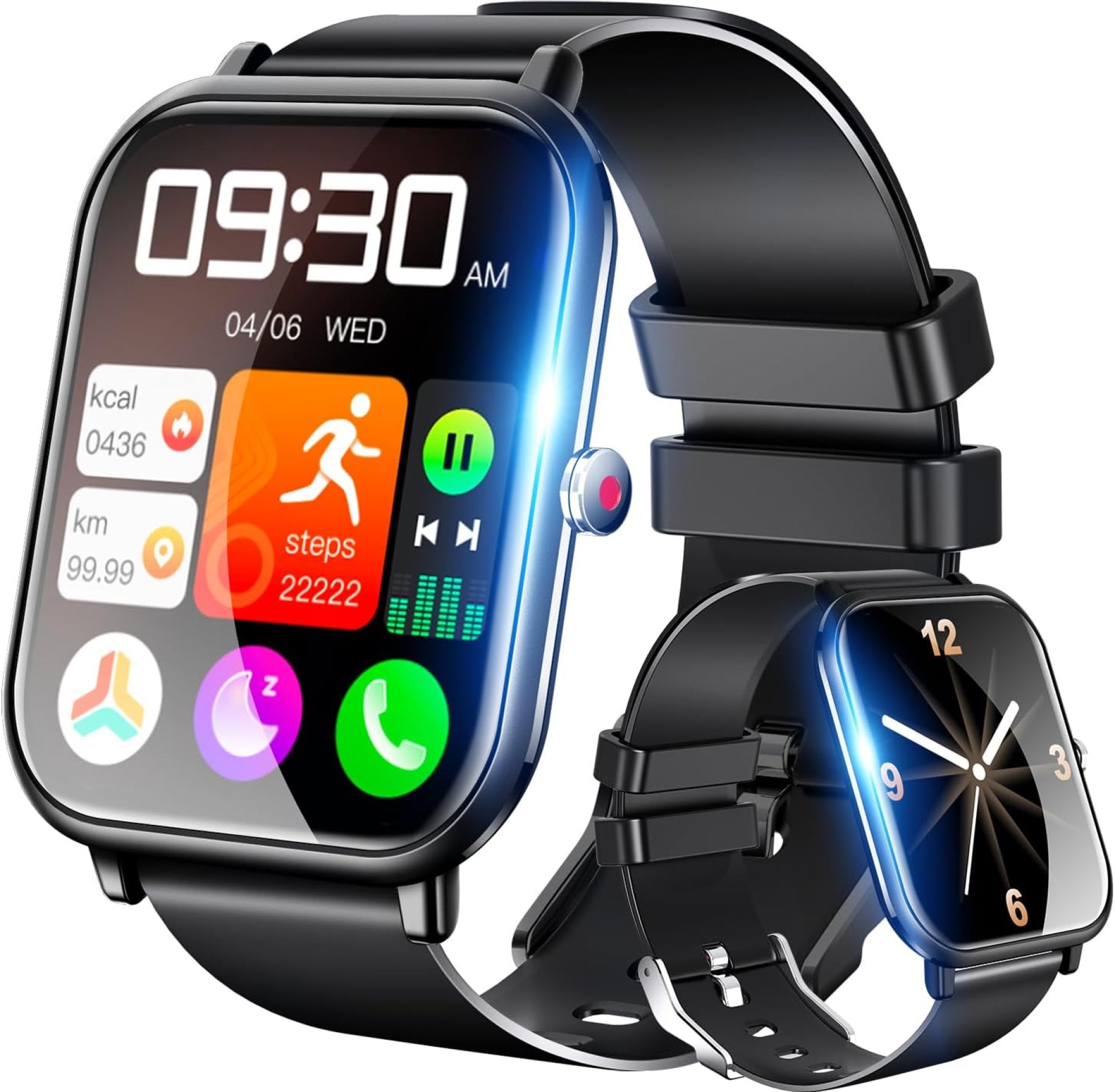 Smart Watch for Men Women, Smartwatch Fitness Tracker Watch for iOS and Android Phones, 1.9” Touchscreen, IP68 Waterproof Smarwatches with Heart Rate/Sleep Monitor Steps Calories Counter Smart Watch for Men Women, Smartwatch Fitness Tracker Watch for iOS and Android Phones, 1.9” Touchscreen, IP68 Waterproof Smarwatches with Heart Rate/Sleep Monitor Steps Calories Counter