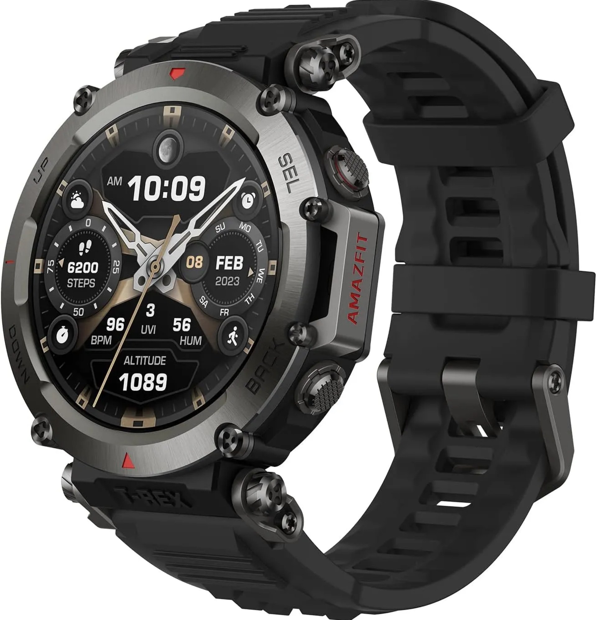 Amazfit T-Rex Ultra Tactical Smart Watch for Men 47mm, Military-Grade Sports Watch, Dual-Band GPS, 20-Day Battery, Android & iPhone, Black Amazfit T-Rex Ultra Tactical Smart Watch for Men 47mm, Military-Grade Sports Watch, Dual-Band GPS, 20-Day Battery, Android & iPhone, Black