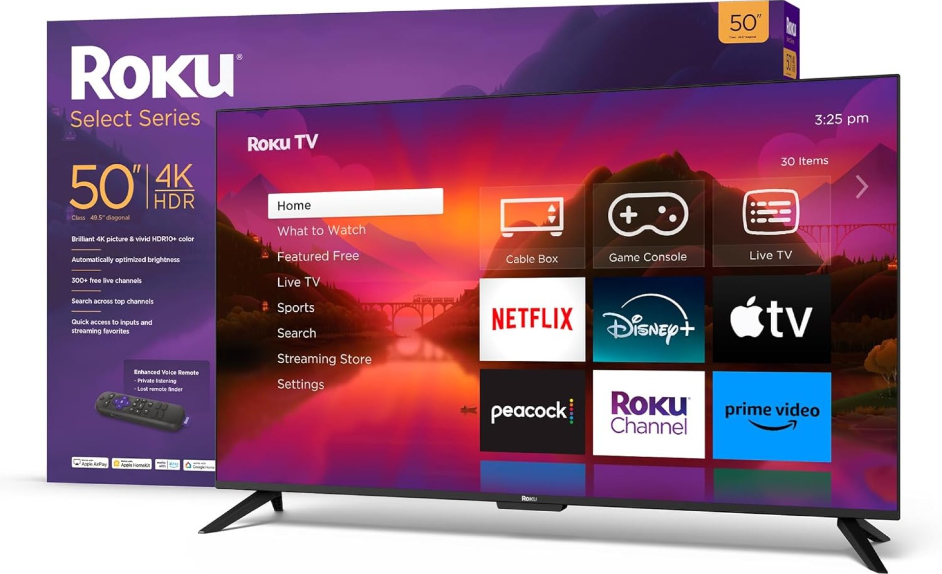 Roku Smart TV – 50-Inch Select Series 4K HDR RokuTV Enhanced Voice Remote, Brilliant 4K Picture, Automatic Brightness, & Seamless Streaming – Live Local News, Sports, Family Entertainment (Renewed) Roku Smart TV – 50-Inch Select Series 4K HDR RokuTV Enhanced Voice Remote, Brilliant 4K Picture, Automatic Brightness, & Seamless Streaming – Live Local News, Sports, Family Entertainment (Renewed)