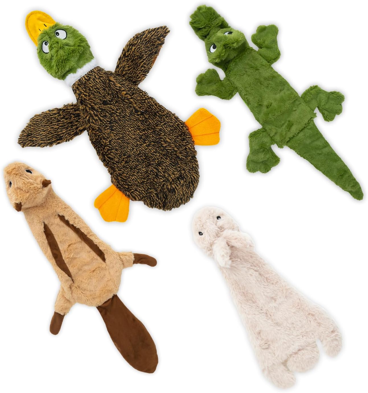 Best Pet Supplies 2-in-1 Stuffless Squeaky Dog Toys with Soft, Durable Fabric for Small, Medium, and Large Pets, No Stuffing for Indoor Play, Holds a Plastic Bottle – 4 Figures, Large Best Pet Supplies 2-in-1 Stuffless Squeaky Dog Toys with Soft, Durable Fabric for Small, Medium, and Large Pets, No Stuffing for Indoor Play, Holds a Plastic Bottle – 4 Figures, Large