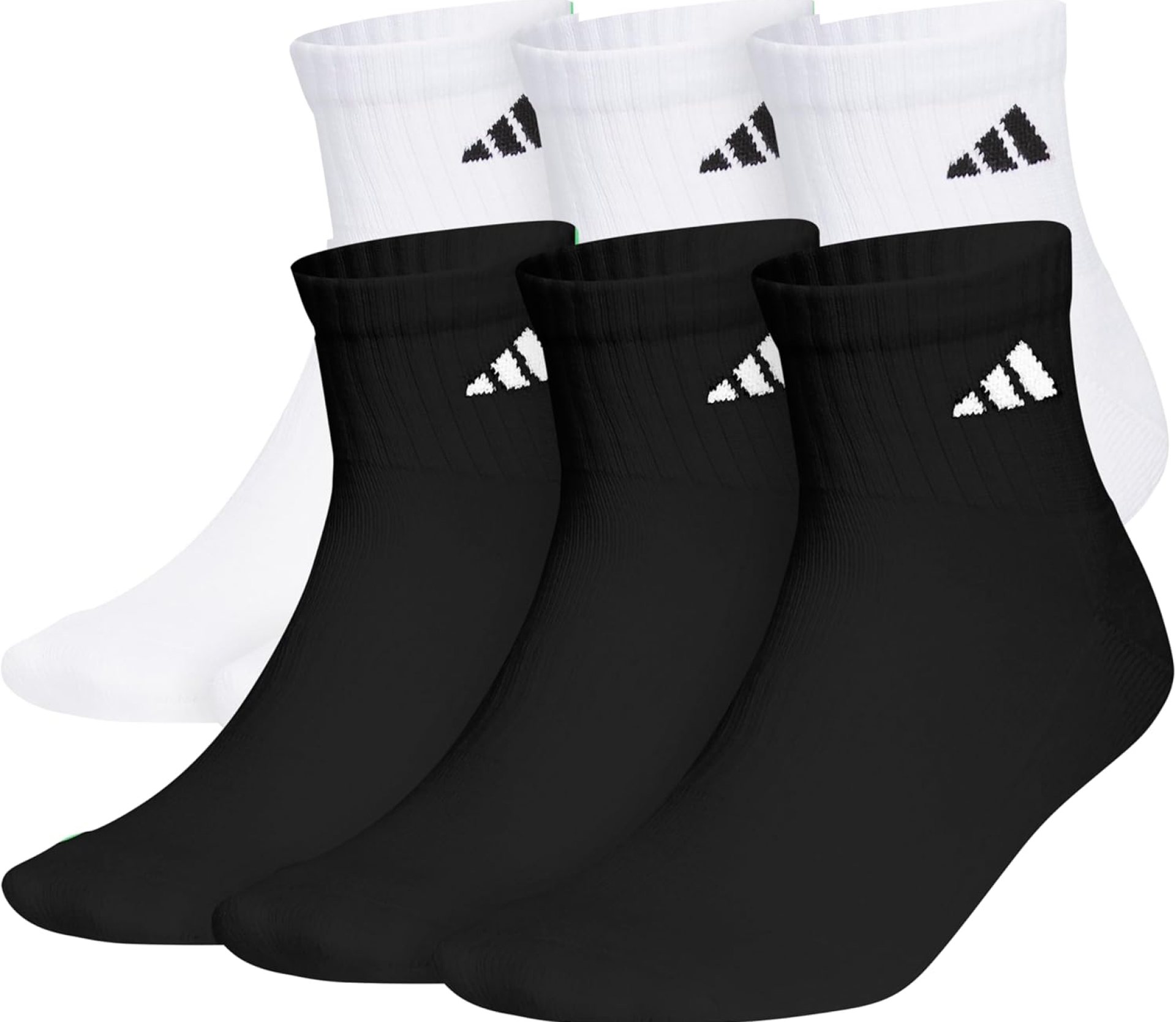 adidas Men’s Athletic Cushioned Quarter Socks with Arch Compression (6 Pairs) adidas Men’s Athletic Cushioned Quarter Socks with Arch Compression (6 Pairs)