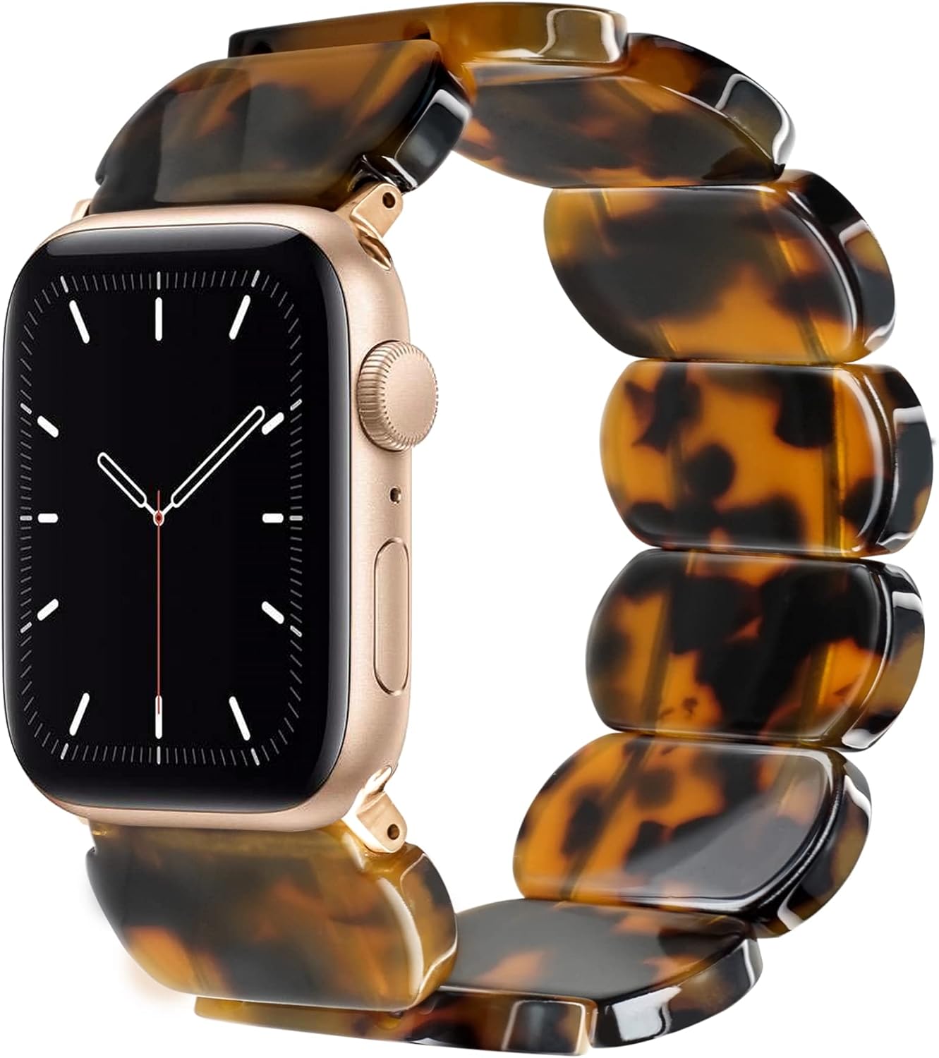 Heesch Tortoise Stretchy Watch Band Compatible with Apple Watch Serise Ultra/SE/8/7/6/5/4/3/2/1, Resin Cute Watch Strap Wristband for iWatch Bracelet for Women Men Girls, 38/40/41mm, 42/44/45/46/49mm, Oval Version Heesch Tortoise Stretchy Watch Band Compatible with Apple Watch Serise Ultra/SE/8/7/6/5/4/3/2/1, Resin Cute Watch Strap Wristband for iWatch Bracelet for Women Men Girls, 38/40/41mm, 42/44/45/46/49mm, Oval Version