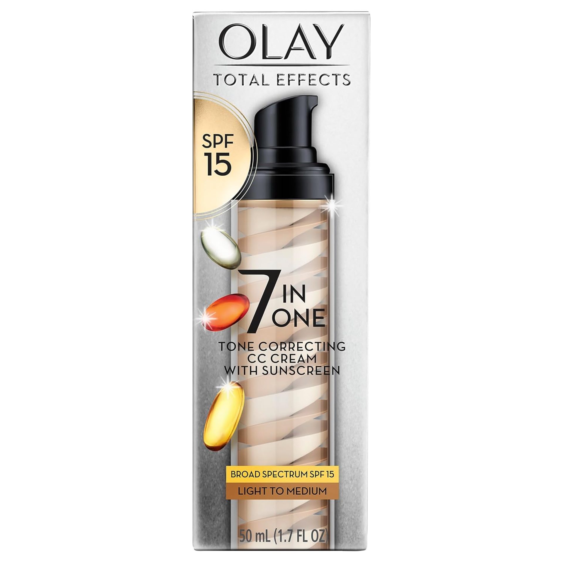 Olay Total Effects Tone Correcting Face Moisturizer with Sunscreen SPF 15, Light to Medium 1.7 Ounces Olay Total Effects Tone Correcting Face Moisturizer with Sunscreen SPF 15, Light to Medium 1.7 Ounces