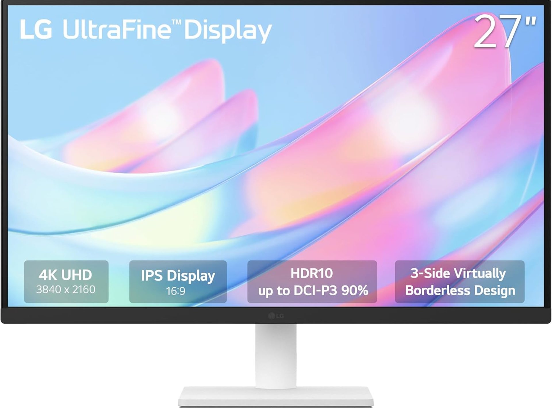 LG 27US500-W Ultrafine Monitor 27-Inch 4K UHD (3840×2160) HDR10 IPS Borderless Design Reader Mode Flicker Safe Switch App HDMI DisplayPort – White LG 27US500-W Ultrafine Monitor 27-Inch 4K UHD (3840×2160) HDR10 IPS Borderless Design Reader Mode Flicker Safe Switch App HDMI DisplayPort – White