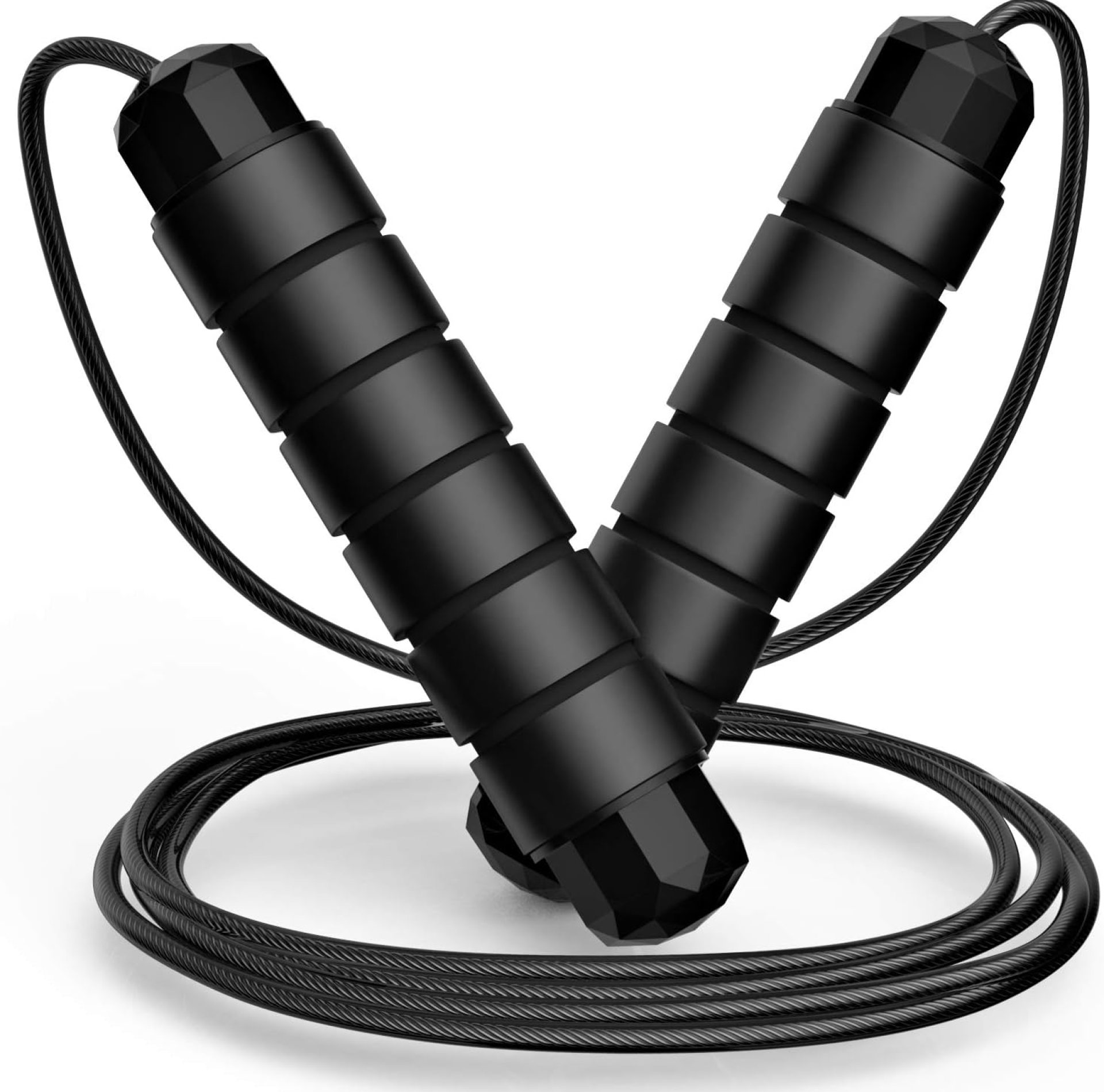 Jump Rope, Tangle-Free Rapid Speed Jumping Rope Cable with Ball Bearings for Women, Men, and Kids, Adjustable Steel Jump Rope Workout with Foam Handles for Fitness, Home Exercise & Slim Body Jump Rope, Tangle-Free Rapid Speed Jumping Rope Cable with Ball Bearings for Women, Men, and Kids, Adjustable Steel Jump Rope Workout with Foam Handles for Fitness, Home Exercise & Slim Body
