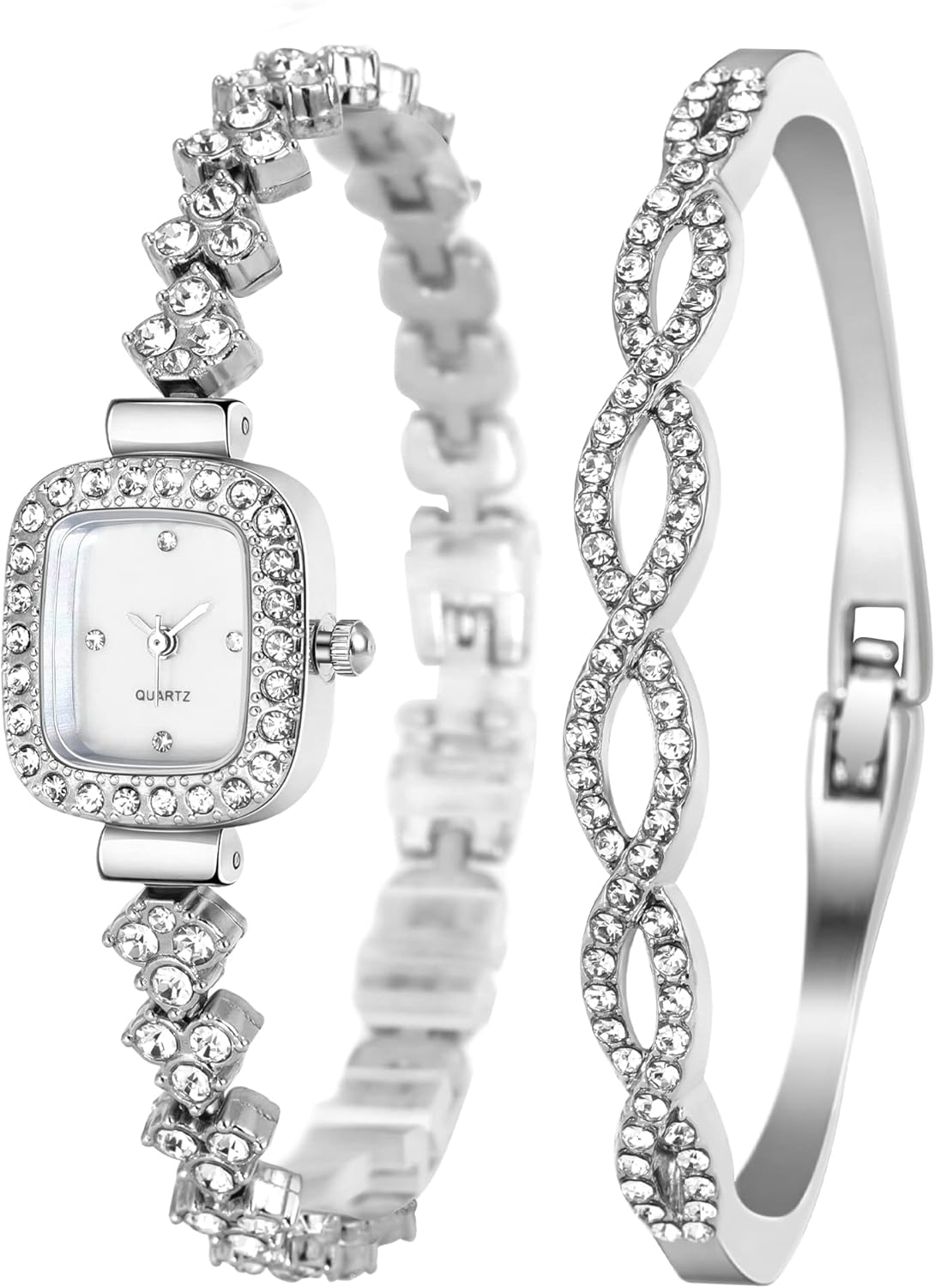 Clastyle Women’s Rhinestone Watches with Silver Stainless Steel Strap Thin Watch Gift Clastyle Women’s Rhinestone Watches with Silver Stainless Steel Strap Thin Watch Gift