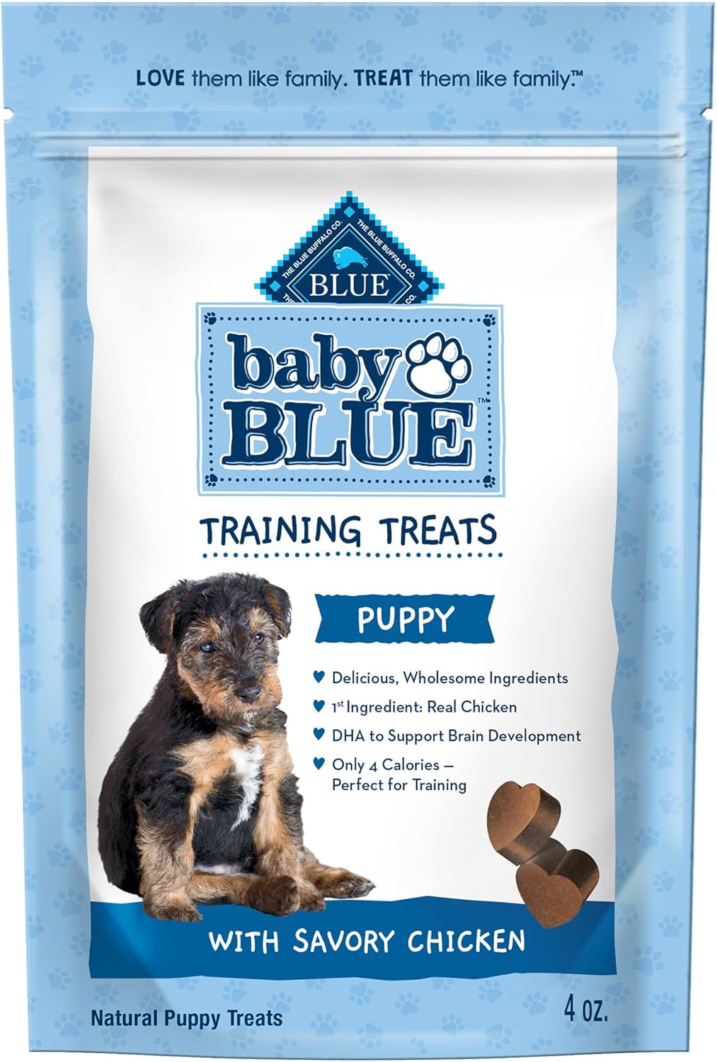 Blue Buffalo Baby BLUE Training Treats Natural Puppy Soft Dog Treats, Savory Chicken 4-oz Bag Blue Buffalo Baby BLUE Training Treats Natural Puppy Soft Dog Treats, Savory Chicken 4-oz Bag