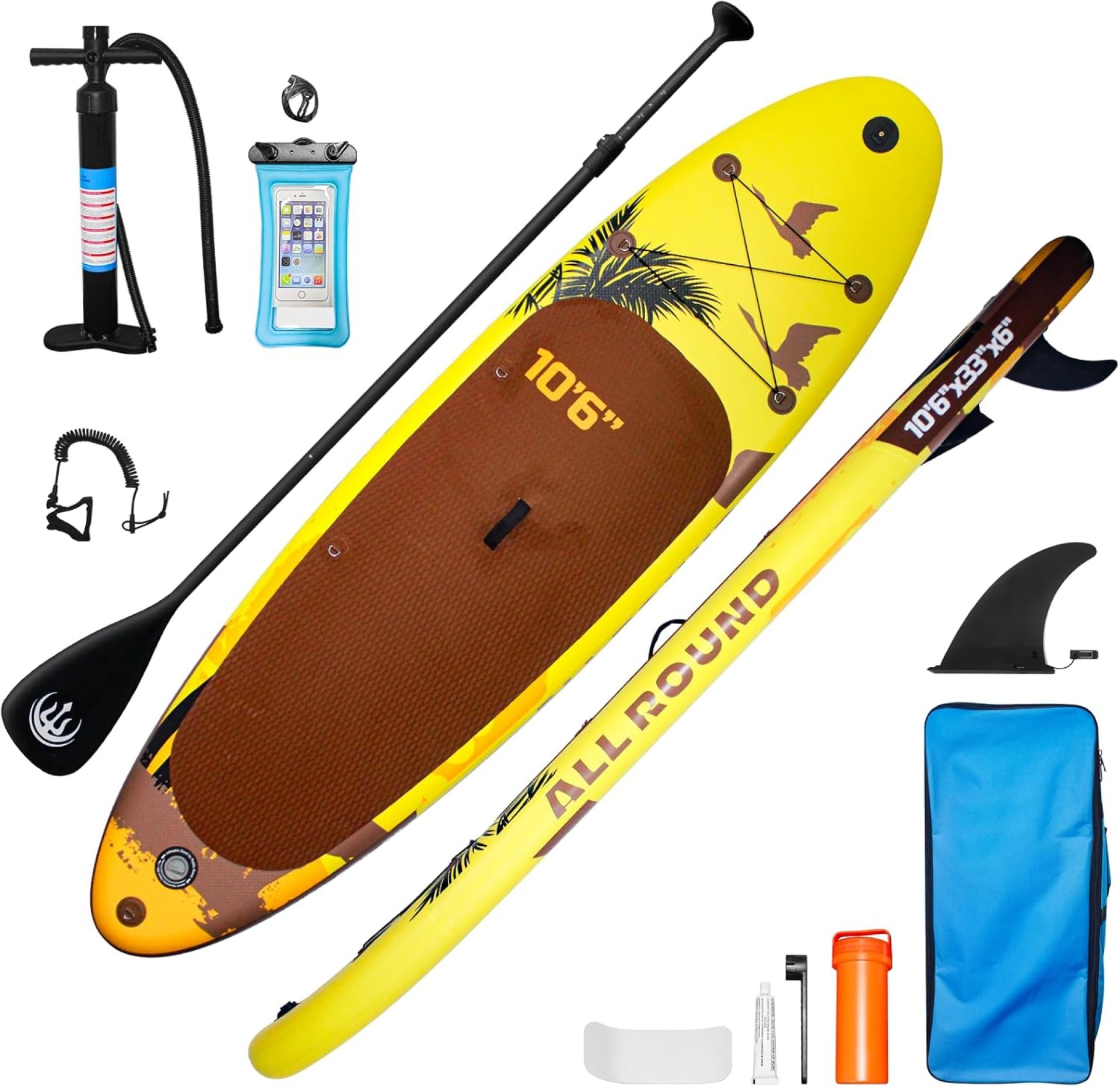 Stand Up Paddle Board Inflatable, Non-Slip Paddle Board Paddle, Pump, Leash, Carry Bag and Accessories, Inflatable Paddle Board for Adults and Youth, 10’6″×33″×6″ Stand Up Paddle Board Inflatable, Non-Slip Paddle Board Paddle, Pump, Leash, Carry Bag and Accessories, Inflatable Paddle Board for Adults and Youth, 10’6″×33″×6″