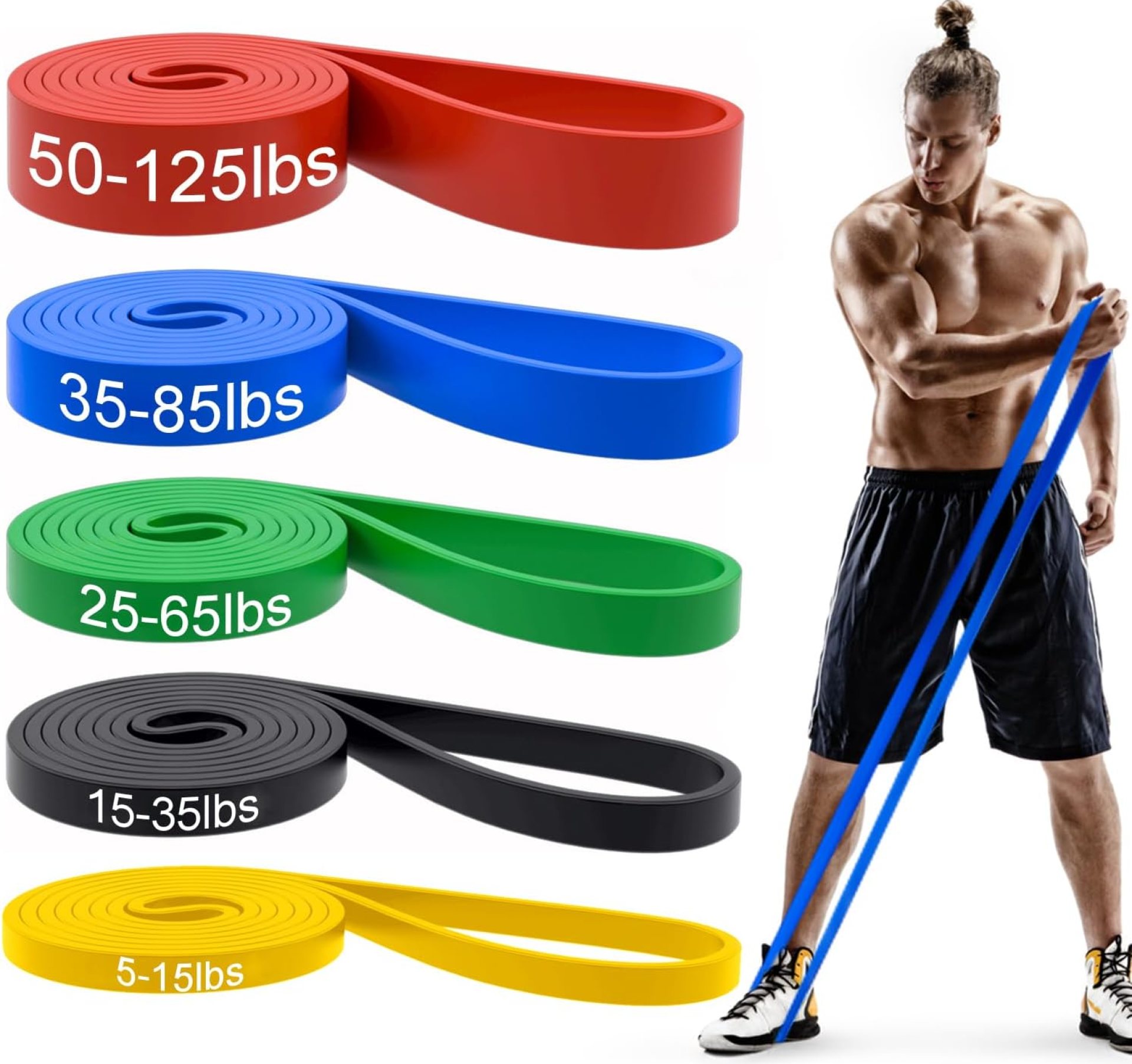 Pull Up Bands, Resistance Bands, Pull Up Assistance Bands Set for Men & Women, Exercise Workout Bands for Working Out, Body Stretching, Physical Therapy, Muscle Training Pull Up Bands, Resistance Bands, Pull Up Assistance Bands Set for Men & Women, Exercise Workout Bands for Working Out, Body Stretching, Physical Therapy, Muscle Training