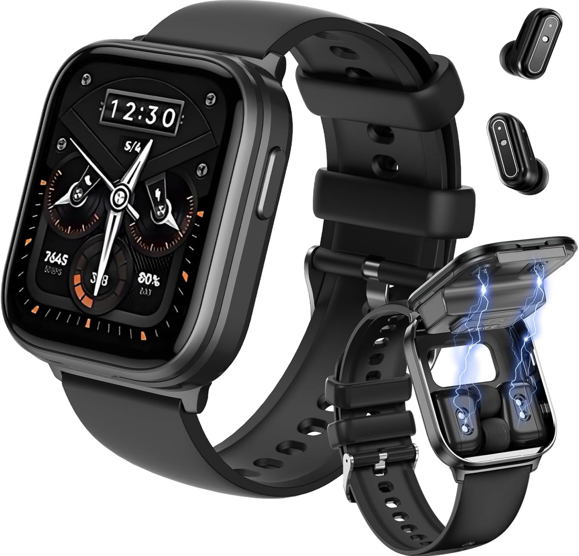 Smart Watch with Earbuds, 2 in 1 Smartwatch for Men and Women, 1.85″ HD Smartwatches Screen Make/Answer Calls Bluetooth Earphones, Fitness Tracker Sleep Tracker X9 (Black) Smart Watch with Earbuds, 2 in 1 Smartwatch for Men and Women, 1.85″ HD Smartwatches Screen Make/Answer Calls Bluetooth Earphones, Fitness Tracker Sleep Tracker X9 (Black)
