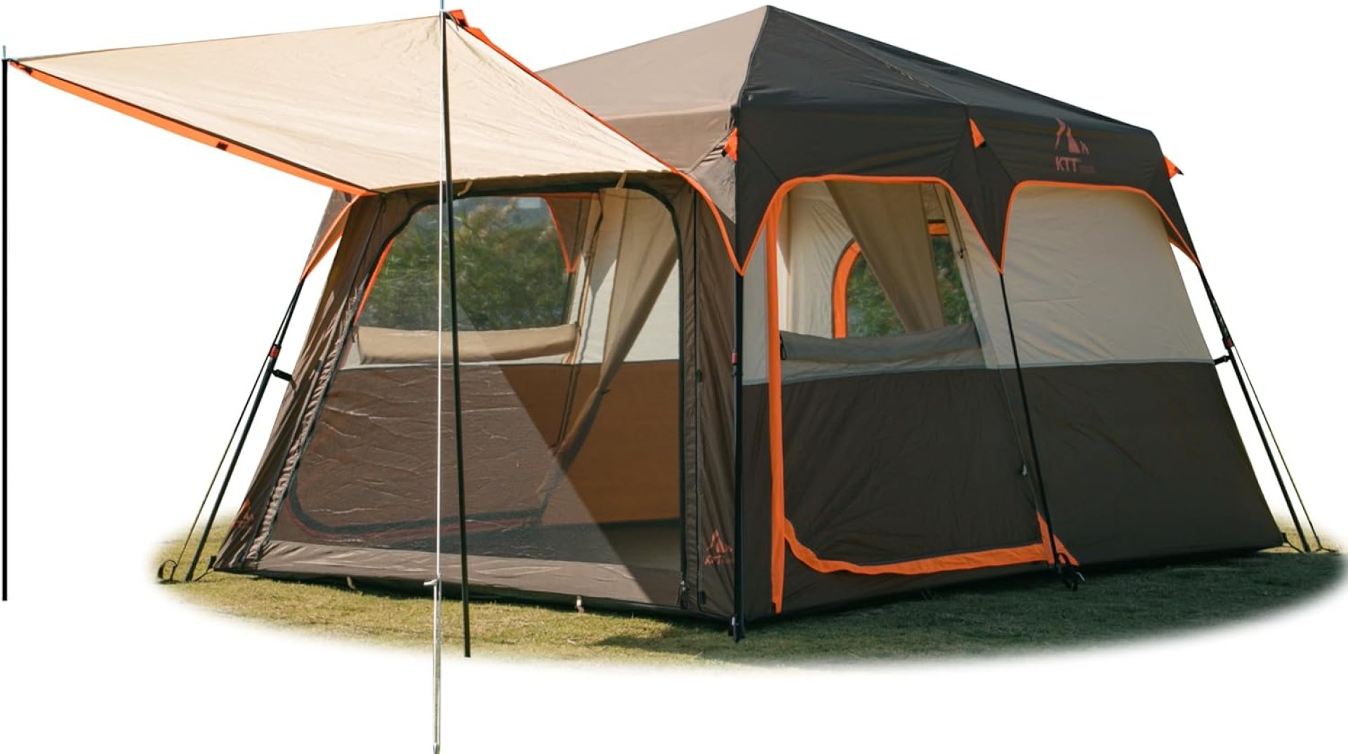 KTT Instant Tent 6-8 Person(B),Large Family Cabin Tents,Automatic Tent Build Quickly in 60S,2 Rooms,2 Top Windows,3 Doors and 3 Windows with Mesh,Waterproof,Big Tents for Outdoor,Picnic,Camping. KTT Instant Tent 6-8 Person(B),Large Family Cabin Tents,Automatic Tent Build Quickly in 60S,2 Rooms,2 Top Windows,3 Doors and 3 Windows with Mesh,Waterproof,Big Tents for Outdoor,Picnic,Camping.