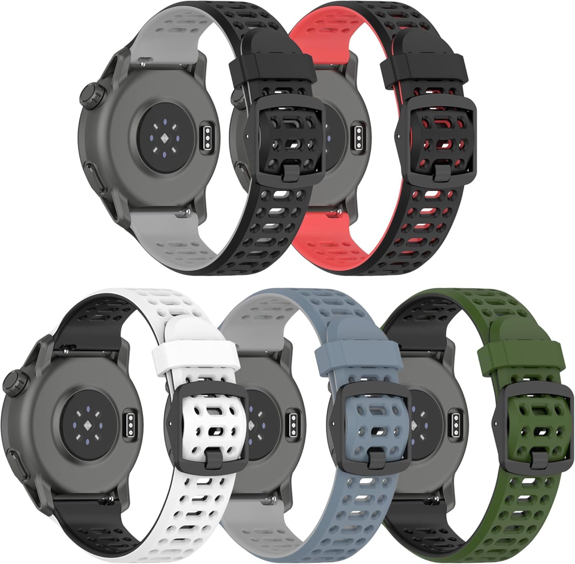 E ECSEM Compatible with COROS PACE 2 & COROS APEX 42mm & COROS APEX 2 Bands Two-Toned Silicone Breathable Replacement Sport Strap Quick-Release Wristband for COROS PACE 2 Smart Watch Women Men E ECSEM Compatible with COROS PACE 2 & COROS APEX 42mm & COROS APEX 2 Bands Two-Toned Silicone Breathable Replacement Sport Strap Quick-Release Wristband for COROS PACE 2 Smart Watch Women Men