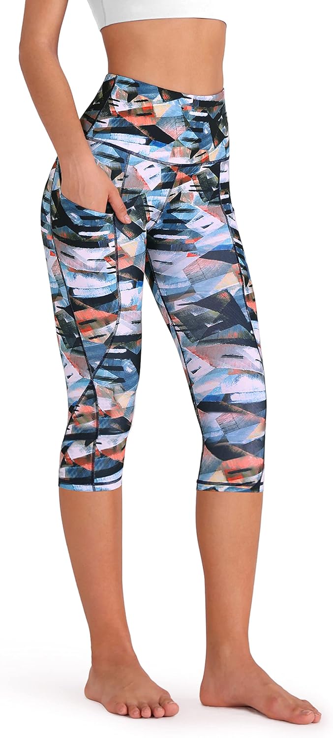 ODODOS Women’s High Waisted Yoga Capris with Pockets, Tummy Control Non See Through Workout Athletic Running Capri Leggings ODODOS Women’s High Waisted Yoga Capris with Pockets, Tummy Control Non See Through Workout Athletic Running Capri Leggings