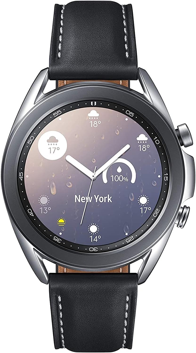 Samsung Galaxy Watch 3 (41mm, GPS, Bluetooth) Smart Watch with Advanced Health monitoring, Fitness Tracking , and Long lasting Battery – Mystic Silver (US Version)- (Renewed) Samsung Galaxy Watch 3 (41mm, GPS, Bluetooth) Smart Watch with Advanced Health monitoring, Fitness Tracking , and Long lasting Battery – Mystic Silver (US Version)- (Renewed)