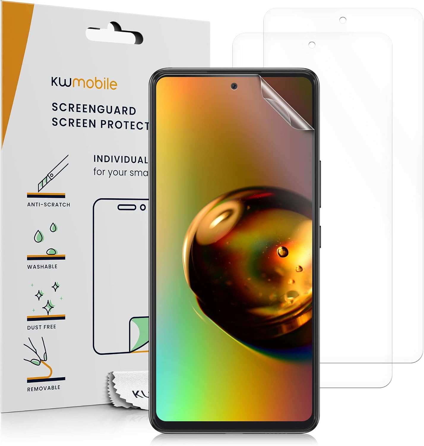 kwmobile Screen Protectors Compatible with Samsung Galaxy A53 5G Screen Protector – 3X Ultra-Clear Transparent Phone Films kwmobile Screen Protectors Compatible with Samsung Galaxy A53 5G Screen Protector – 3X Ultra-Clear Transparent Phone Films