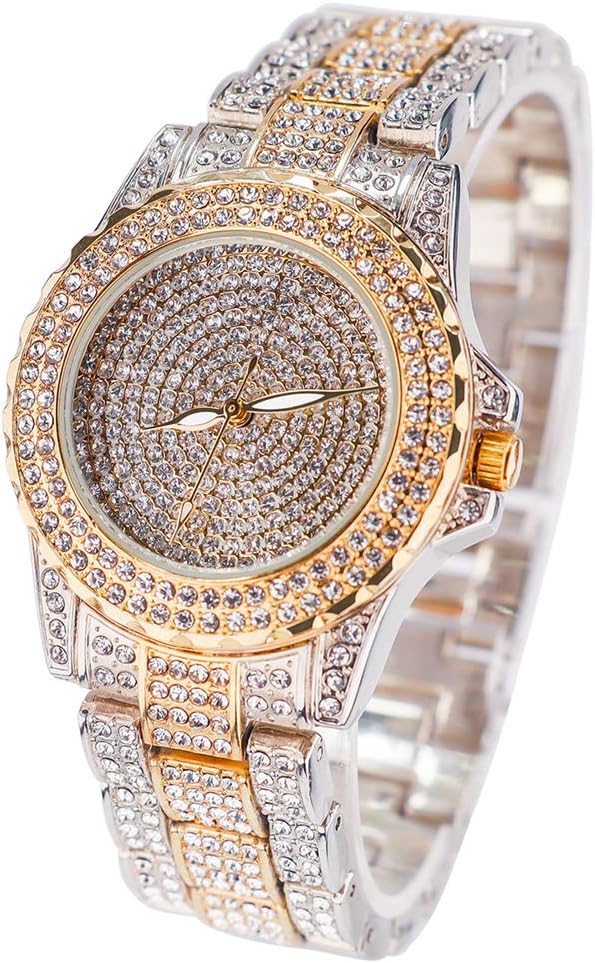 Smalody Round Luxury Women Watch Crystal Rhinestone Diamond Watches Stainless Steel Wristwatch Iced Out Watch with Japan Quartz Movement for Women | Simulated Lab Diamonds Smalody Round Luxury Women Watch Crystal Rhinestone Diamond Watches Stainless Steel Wristwatch Iced Out Watch with Japan Quartz Movement for Women | Simulated Lab Diamonds