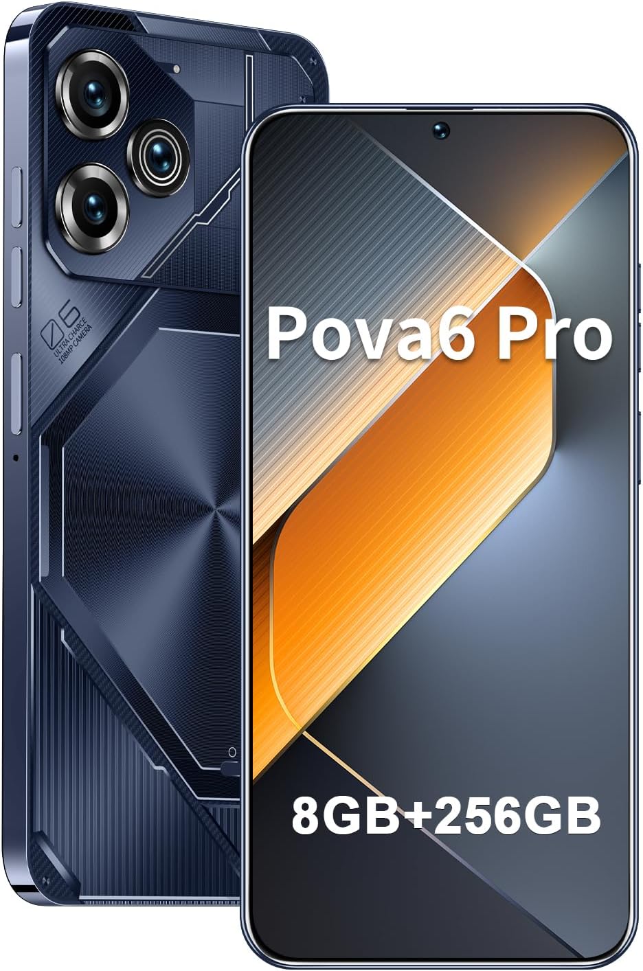 Unlocked Cell Phone Pova6 Pro Smartphone 8GB+256GB Android Phone 24MP+50MP Camera 6800mAh Battery 6.82-inch HD Screen Mobile Phone 5G Dual SIM (Black) Unlocked Cell Phone Pova6 Pro Smartphone 8GB+256GB Android Phone 24MP+50MP Camera 6800mAh Battery 6.82-inch HD Screen Mobile Phone 5G Dual SIM (Black)