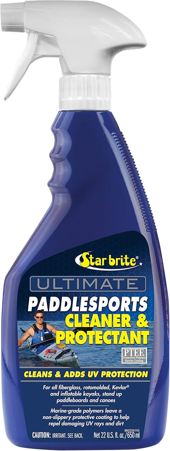 STAR BRITE Ultimate Paddlesports Cleaner & Protectant – Kayak, Canoe, Paddleboard UV Protective Spray – Fiberglass, Kevlar, Plastic Compatible – 22 OZ (096022) STAR BRITE Ultimate Paddlesports Cleaner & Protectant – Kayak, Canoe, Paddleboard UV Protective Spray – Fiberglass, Kevlar, Plastic Compatible – 22 OZ (096022)