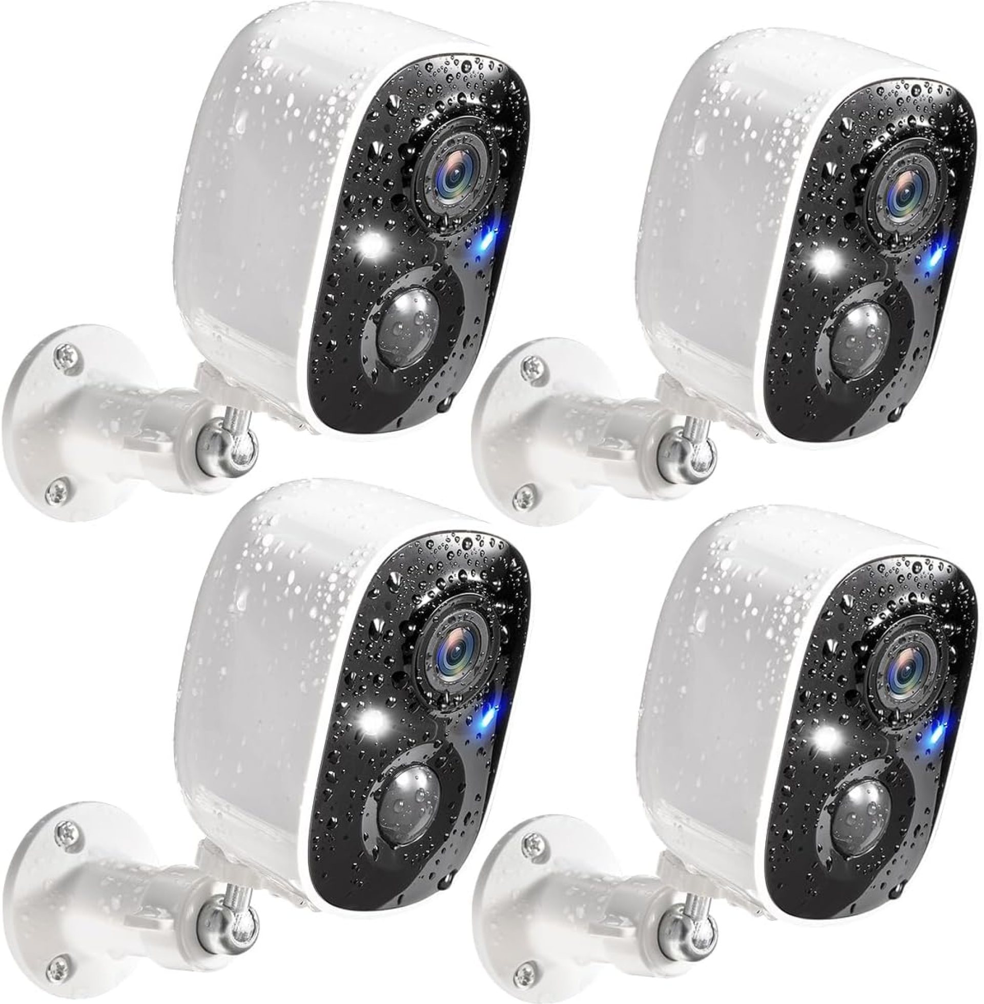 GMK Security Cameras Wireless Outdoor, 2K Color Night Vision AI Motion Detection 2-Way Talk Battery Powered 3MP WiFi Home Indoor Camera IP65 Waterproof Spotlight Siren Alarm Cloud/SD Storage 4-Pack GMK Security Cameras Wireless Outdoor, 2K Color Night Vision AI Motion Detection 2-Way Talk Battery Powered 3MP WiFi Home Indoor Camera IP65 Waterproof Spotlight Siren Alarm Cloud/SD Storage 4-Pack