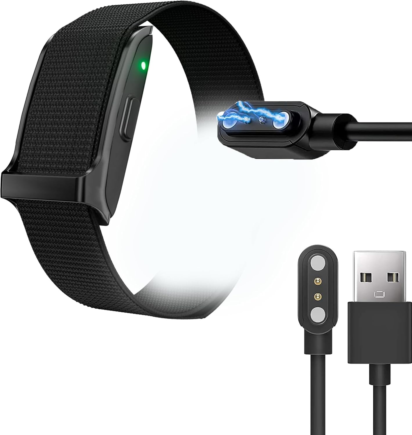 Compatible with Leafora Smart Health Wristband Charger, Magnetic Replacement Charger Compatible for Leafora H59 Smart Health Wristband (Black) Compatible with Leafora Smart Health Wristband Charger, Magnetic Replacement Charger Compatible for Leafora H59 Smart Health Wristband (Black)