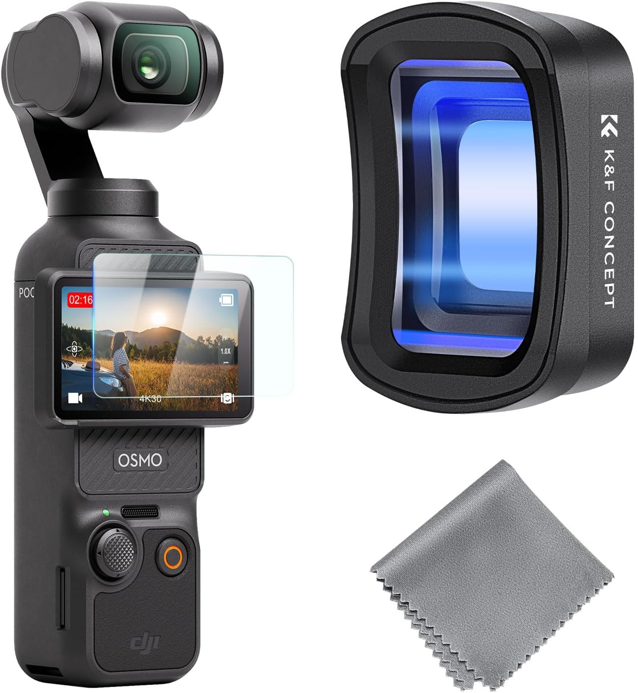 K&F Concept 1.2X Anamorphic Lens Compatible with DJI Osmo Pocket 3, Blue Streak Effect Widescreen Cinematic Lens, Magnetic Attach/Multi-Coated/Optical Glass K&F Concept 1.2X Anamorphic Lens Compatible with DJI Osmo Pocket 3, Blue Streak Effect Widescreen Cinematic Lens, Magnetic Attach/Multi-Coated/Optical Glass