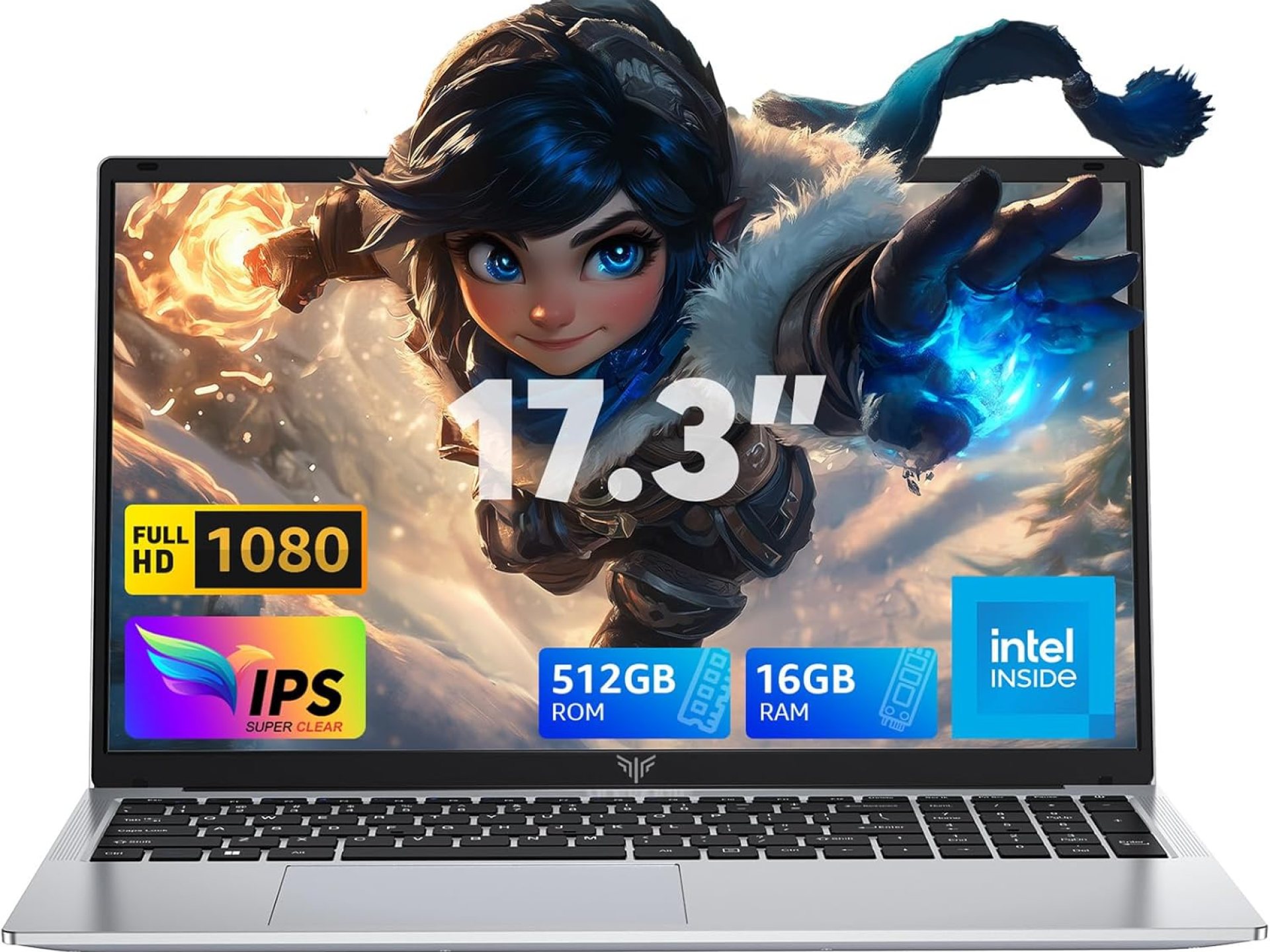 2024 Laptop,17.3-Inch FHD Display Gaming Laptop with Quad Core-12th Alder Lake N97(Up to 3.6GHz), 16GB RAM 512GB ROM Traditional Laptop Computer, 6000Mah Battery,Silver 2024 Laptop,17.3-Inch FHD Display Gaming Laptop with Quad Core-12th Alder Lake N97(Up to 3.6GHz), 16GB RAM 512GB ROM Traditional Laptop Computer, 6000Mah Battery,Silver