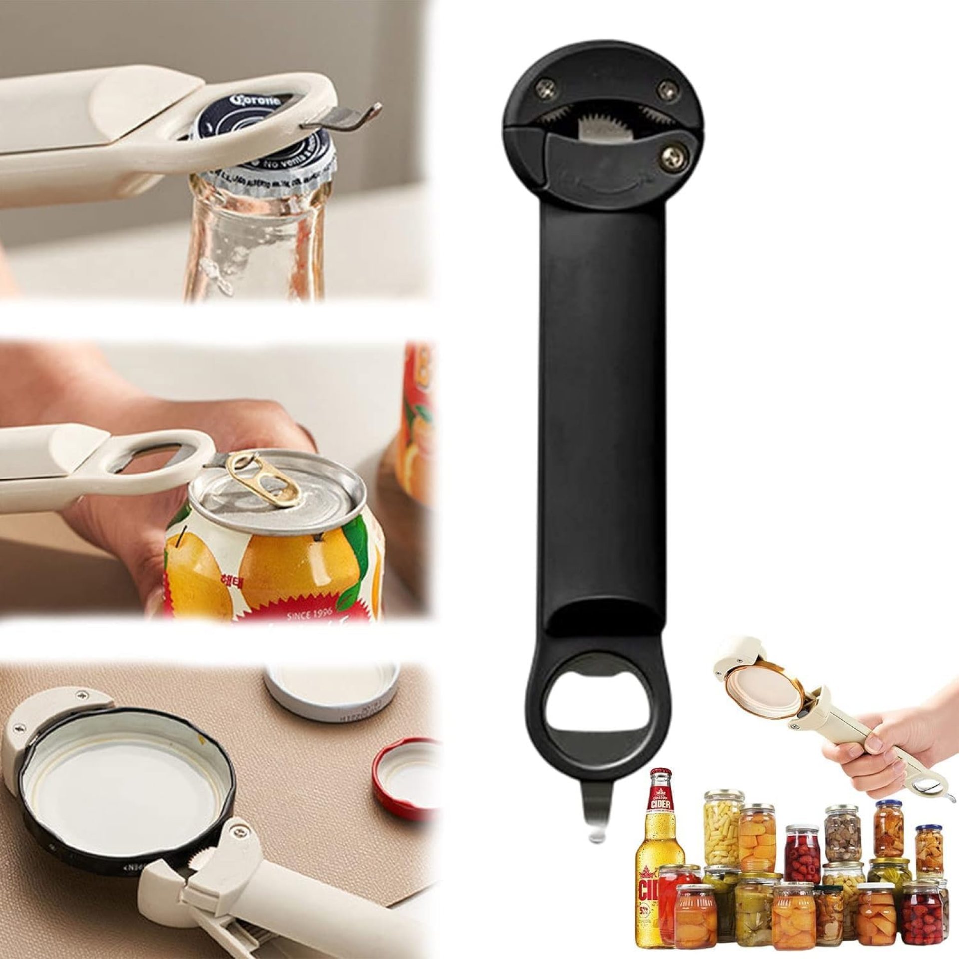 Multifunctional Retractable Bottle Opener – Adjustable Multifunctional Can Opener Jar Lid Gripper – 2024 New Jar Opener Bottle Opener for Weak Hands, Senior Arthritis (Black) Multifunctional Retractable Bottle Opener – Adjustable Multifunctional Can Opener Jar Lid Gripper – 2024 New Jar Opener Bottle Opener for Weak Hands, Senior Arthritis (Black)