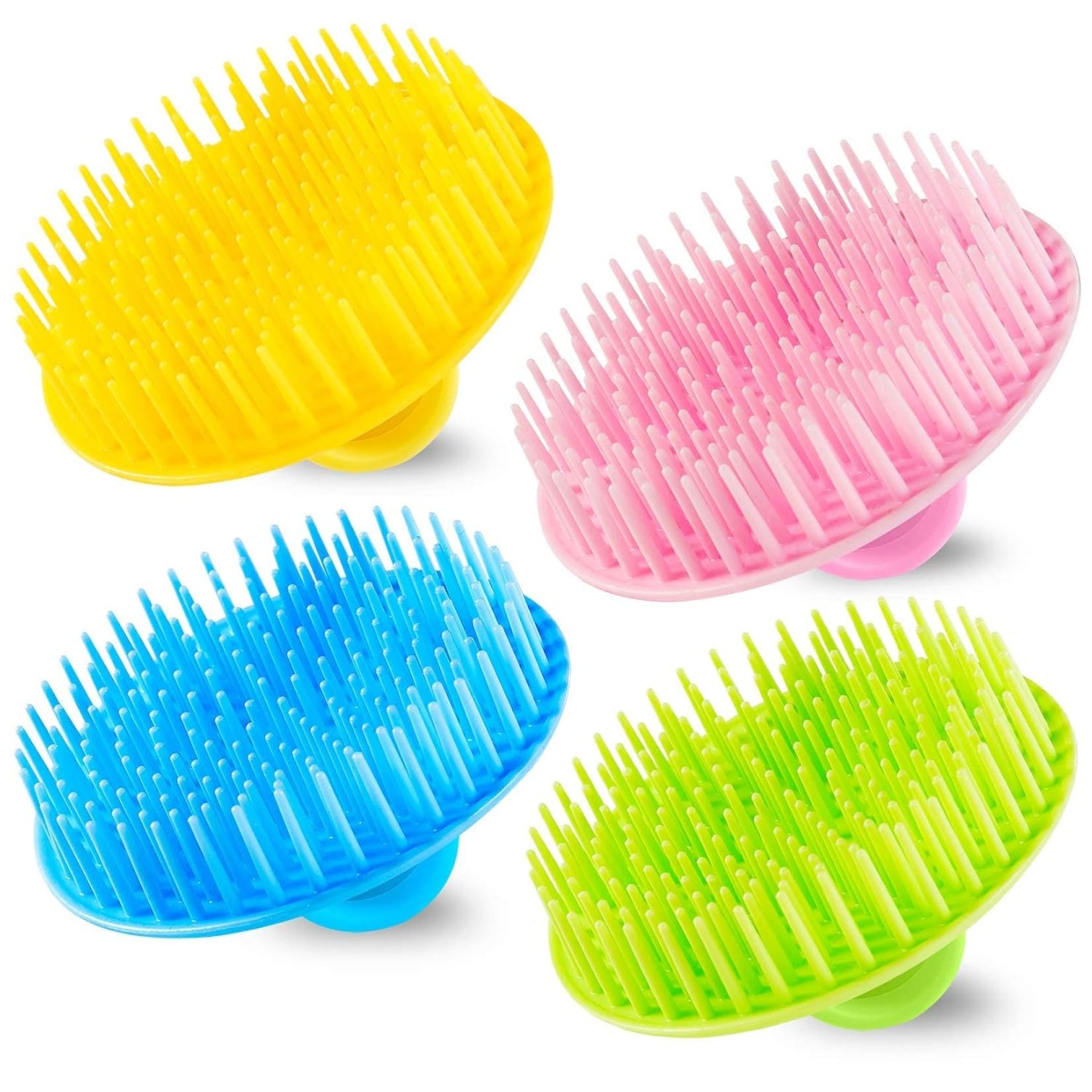 4Pack Hair Scalp Exfoliator Brush Dandruff Cleaning Brush, Flexible Scalp Massager Brush, Shower Scalp Shampoo Brush for Home, Office, Travel and Pets(Flexible Blue/Pink/Orange/Green) 4Pack Hair Scalp Exfoliator Brush Dandruff Cleaning Brush, Flexible Scalp Massager Brush, Shower Scalp Shampoo Brush for Home, Office, Travel and Pets(Flexible Blue/Pink/Orange/Green)