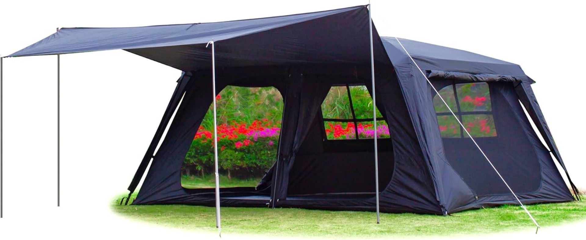 KTT Extra Large Tent 12 Person,Awning Family Cabin Tents,2 Rooms,3 Doors and 3 Windows with Mesh,Straight Wall,Waterproof,Double Layer,Big Tent for Outdoor,Picnic,Camping,Family Gathering KTT Extra Large Tent 12 Person,Awning Family Cabin Tents,2 Rooms,3 Doors and 3 Windows with Mesh,Straight Wall,Waterproof,Double Layer,Big Tent for Outdoor,Picnic,Camping,Family Gathering