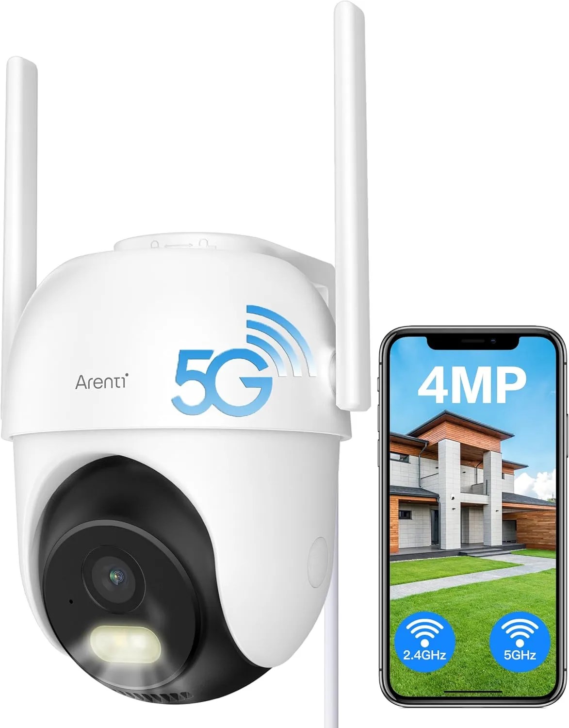 ARENTI Security Camera Outdoor Wired, 24/7 Recording Surveillance Camera for Home Security, 5GHz/2.4GHz WiFi, Regular Patrol, 2K 4MP Resolution, 360° PTZ Motion Tracking(OP1) ARENTI Security Camera Outdoor Wired, 24/7 Recording Surveillance Camera for Home Security, 5GHz/2.4GHz WiFi, Regular Patrol, 2K 4MP Resolution, 360° PTZ Motion Tracking(OP1)
