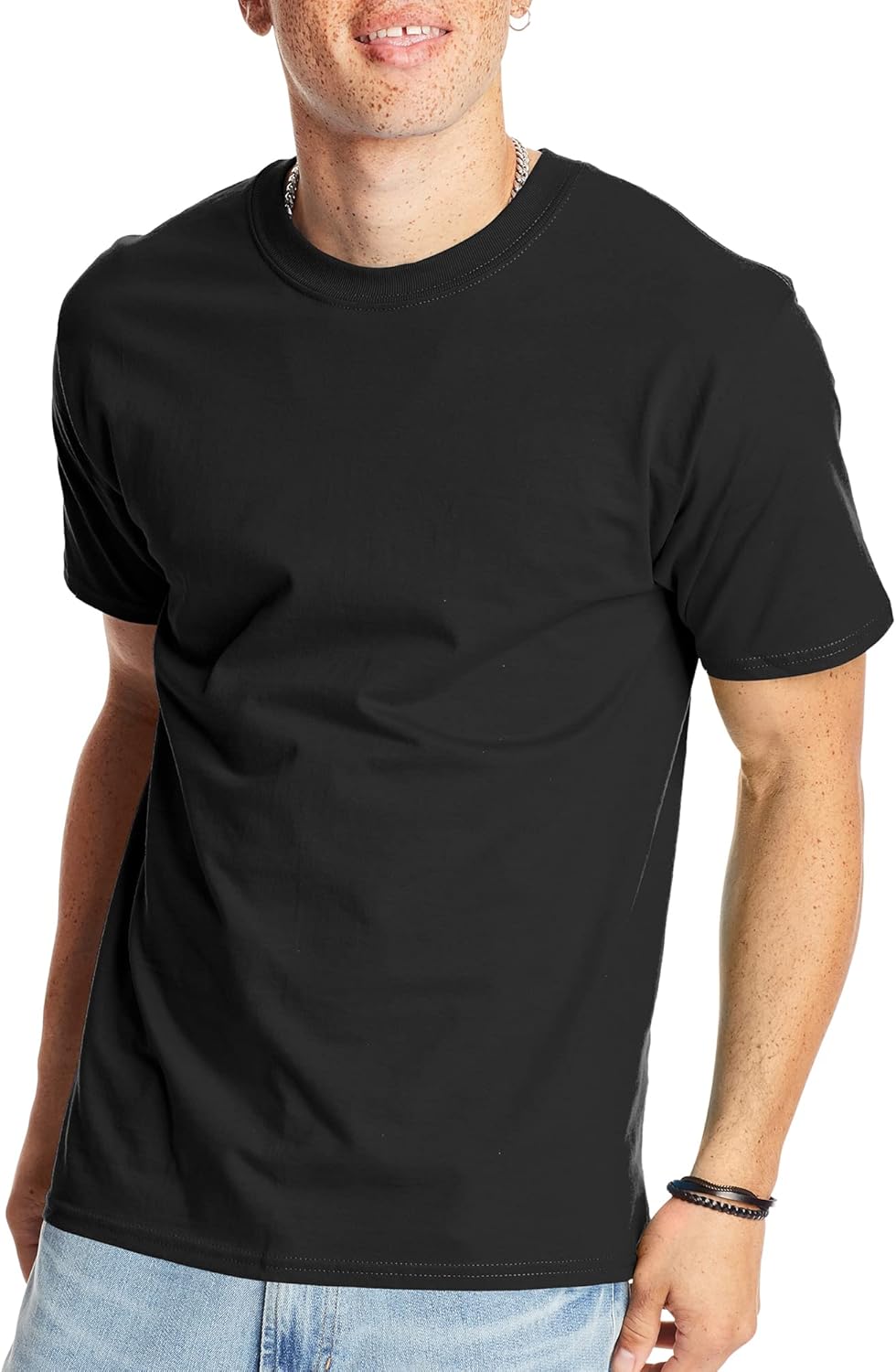 Hanes Men’s Beefy-T T-Shirt, Heavyweight Cotton Tee, 1 Or 2 Pack, Big & Tall Hanes Men’s Beefy-T T-Shirt, Heavyweight Cotton Tee, 1 Or 2 Pack, Big & Tall