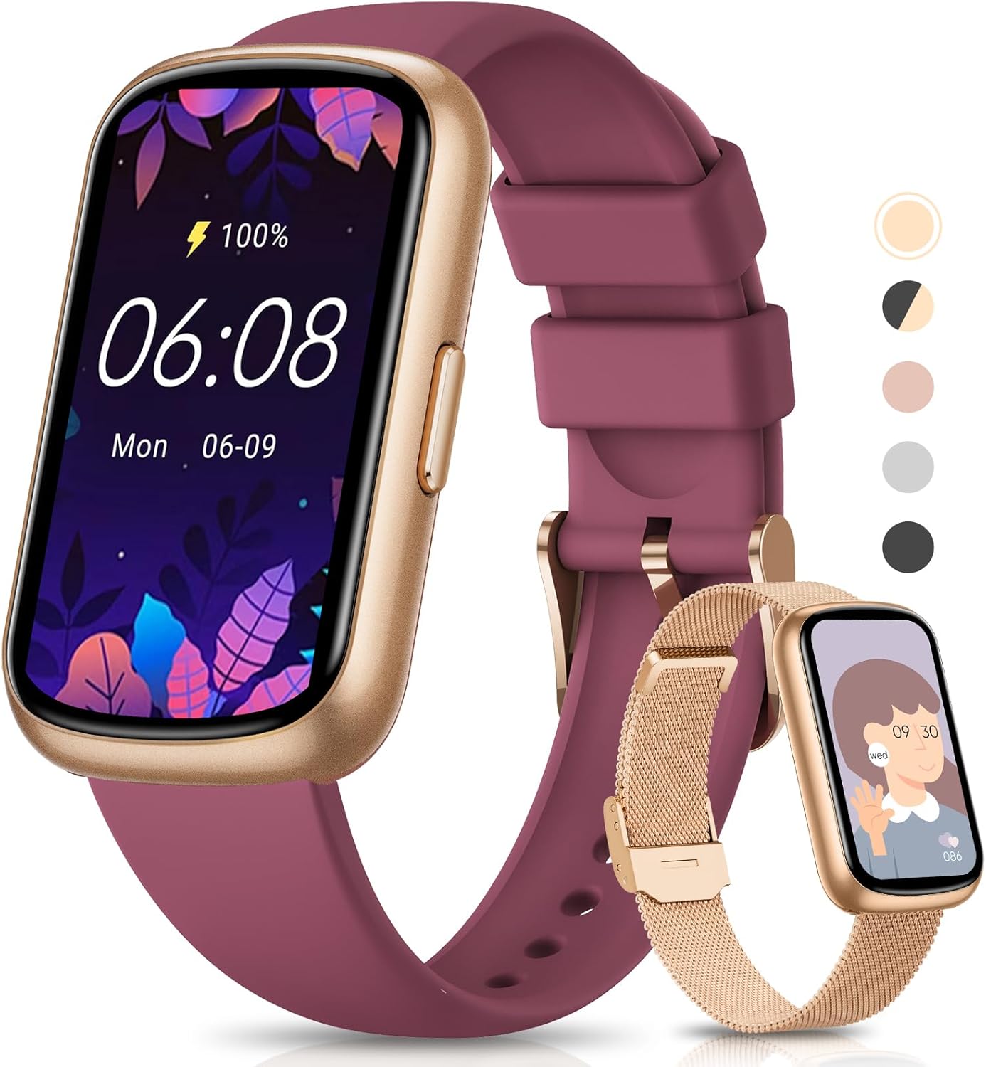 Fitness Tracker- Smart Watches for Women Men with 24/7 Heart Rate Monitor Blood Oxygen Sleep Tracker, Waterproof Fitness Watch, Activity Smartwatch for Android iPhone, Calorie Distance Pedometer, Gift Fitness Tracker- Smart Watches for Women Men with 24/7 Heart Rate Monitor Blood Oxygen Sleep Tracker, Waterproof Fitness Watch, Activity Smartwatch for Android iPhone, Calorie Distance Pedometer, Gift