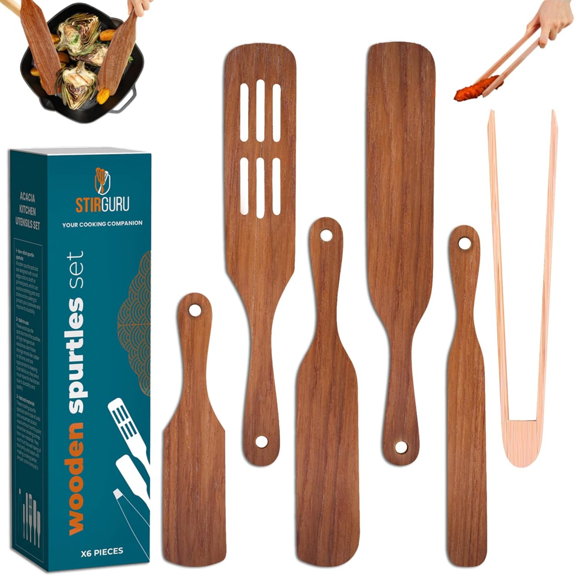 Set Of 5 Wooden Spurtle Set + 1 Toaster Tong To Stir And Serve Like A Whiz – Spurtles Kitchen Tools Wooden. Handy For Chef De Cuisine. Acacia Wood Spatula Spurtles Kitchen Tools As Seen On Tv Set Of 5 Wooden Spurtle Set + 1 Toaster Tong To Stir And Serve Like A Whiz – Spurtles Kitchen Tools Wooden. Handy For Chef De Cuisine. Acacia Wood Spatula Spurtles Kitchen Tools As Seen On Tv