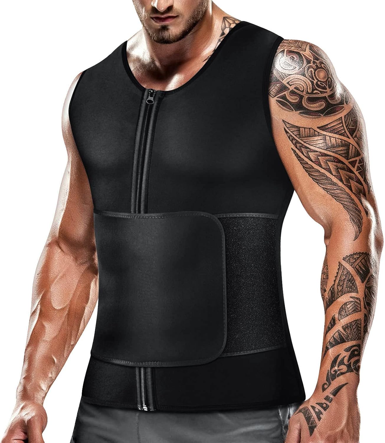 Cimkiz Men’s Waist Trainer Sauna Suit Shirt, Gym & Exercise Compression Vest, Sweat-Boosting Workout Top Cimkiz Men’s Waist Trainer Sauna Suit Shirt, Gym & Exercise Compression Vest, Sweat-Boosting Workout Top