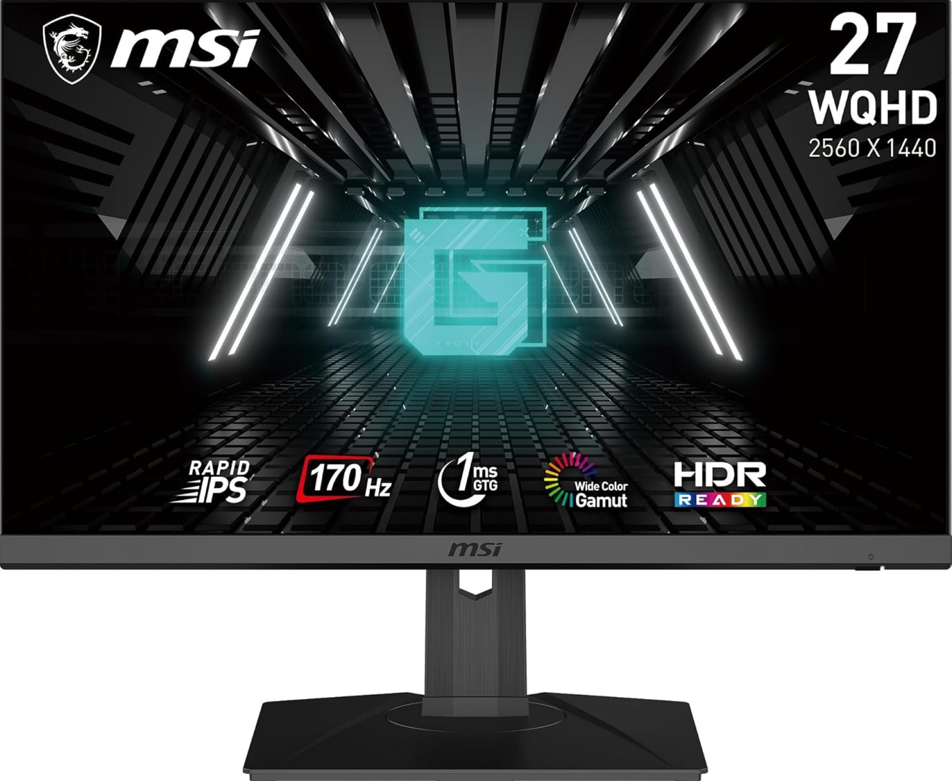 MSI G272QPF, 27″ Gaming Monitor, 2560 x 1440 (QHD), Rapid IPS, 1ms, 170Hz, G-Sync Compatible, HDR Ready, HDMI, Displayport, Tilt, Swivel, Height Adjustable, Pivot MSI G272QPF, 27″ Gaming Monitor, 2560 x 1440 (QHD), Rapid IPS, 1ms, 170Hz, G-Sync Compatible, HDR Ready, HDMI, Displayport, Tilt, Swivel, Height Adjustable, Pivot