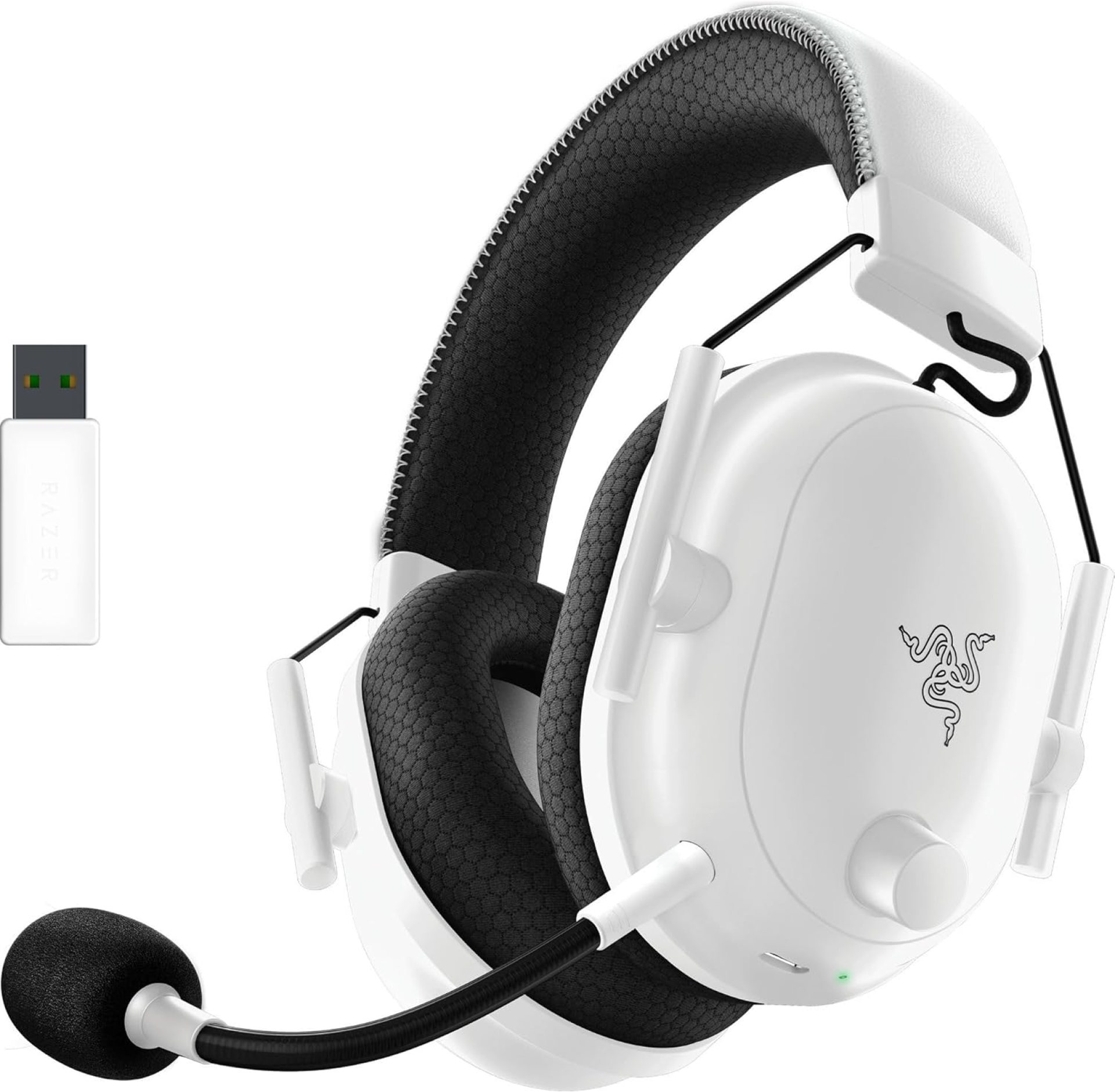 Razer BlackShark V2 Pro Wireless Gaming Headset 2023 Edition: Detachable Mic – Pro-Tuned FPS Profiles – 50mm Drivers – Noise-Isolating Earcups w/Ultra-Soft Memory Foam – 70 Hr Battery Life – White Razer BlackShark V2 Pro Wireless Gaming Headset 2023 Edition: Detachable Mic – Pro-Tuned FPS Profiles – 50mm Drivers – Noise-Isolating Earcups w/Ultra-Soft Memory Foam – 70 Hr Battery Life – White