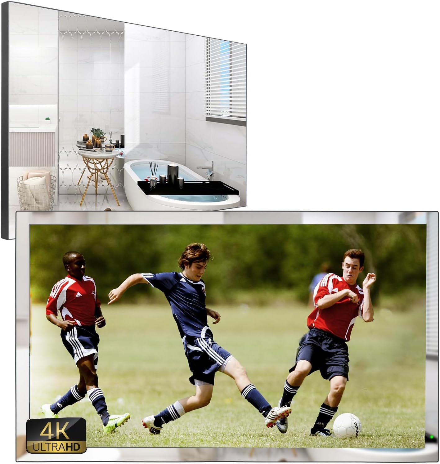 Soulaca 32 inches Magic Mirror 4K UHD LED Smart webOS TV for Bathroom Waterproof ATSC Tuner Voice Control Built-in WiFi Bluetooth New Soulaca 32 inches Magic Mirror 4K UHD LED Smart webOS TV for Bathroom Waterproof ATSC Tuner Voice Control Built-in WiFi Bluetooth New