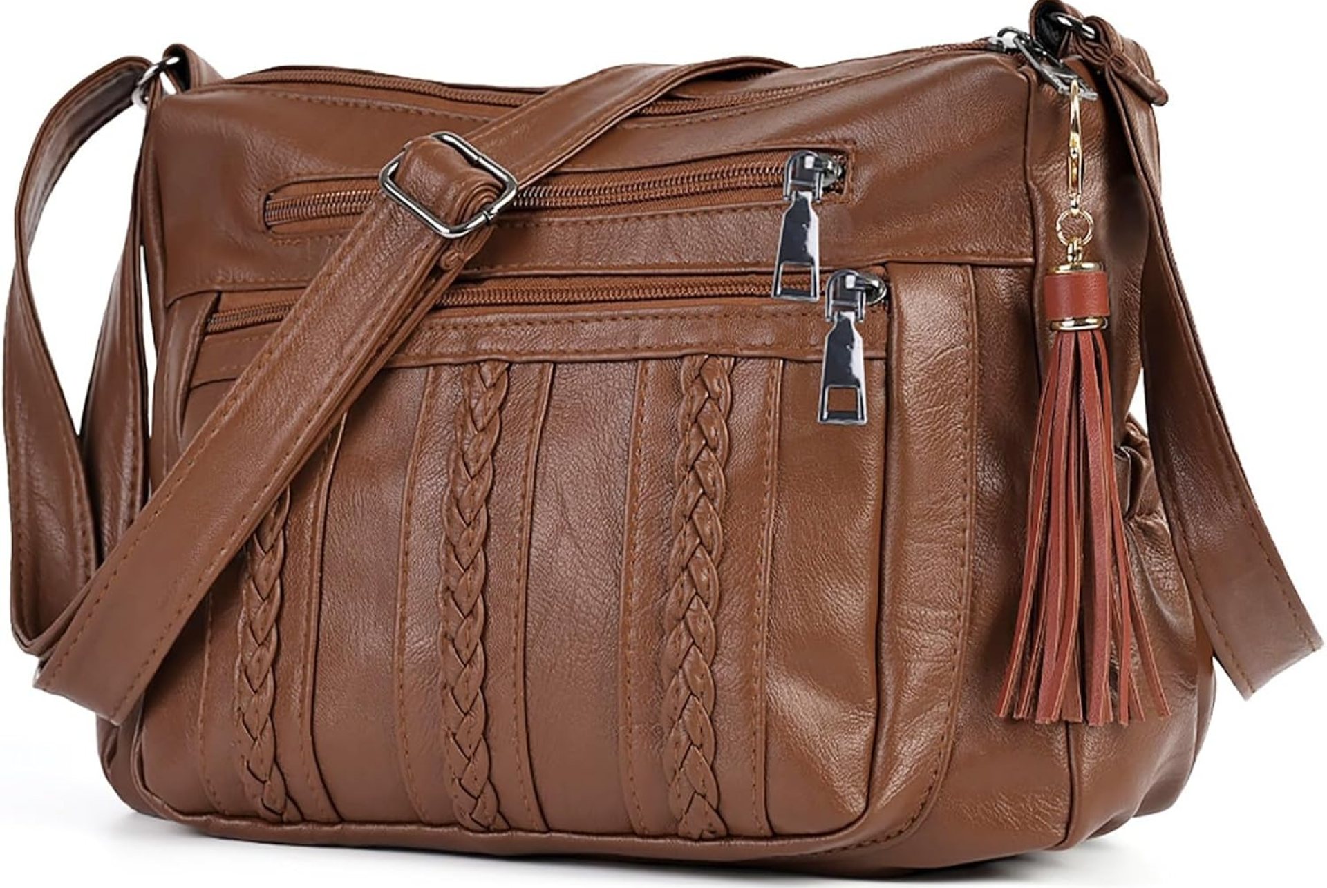 ELDA Purses for Women Pocketbooks Soft PU Leather Ladies Crossbody Purse Multi Pocket Shoulder Bag ELDA Purses for Women Pocketbooks Soft PU Leather Ladies Crossbody Purse Multi Pocket Shoulder Bag