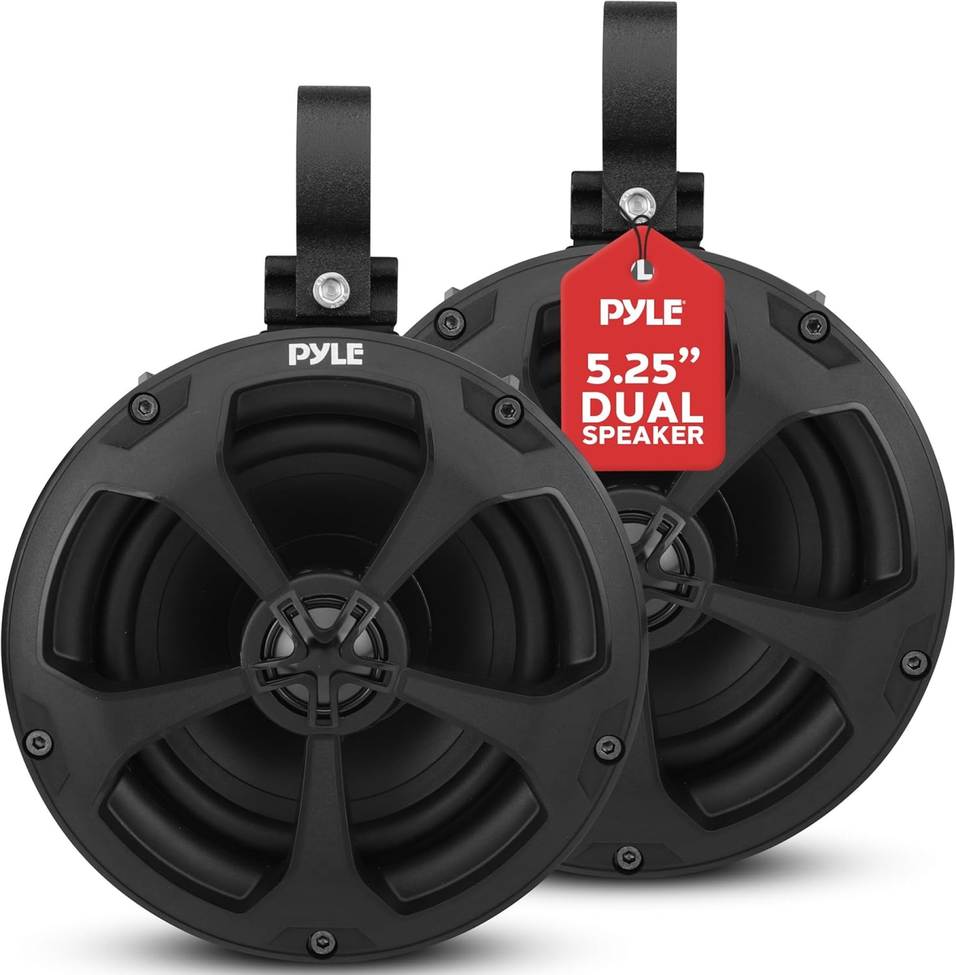 Pyle 2-Way Waterproof Off-Road Speakers – 5.25″ 1000W Set of 2 Active/Passive Marine Grade Wakeboard Tower Speakers System with Bluetooth, Full Range Audio for ATV, UTV, Jeep, Boat, Quad Pyle 2-Way Waterproof Off-Road Speakers – 5.25″ 1000W Set of 2 Active/Passive Marine Grade Wakeboard Tower Speakers System with Bluetooth, Full Range Audio for ATV, UTV, Jeep, Boat, Quad